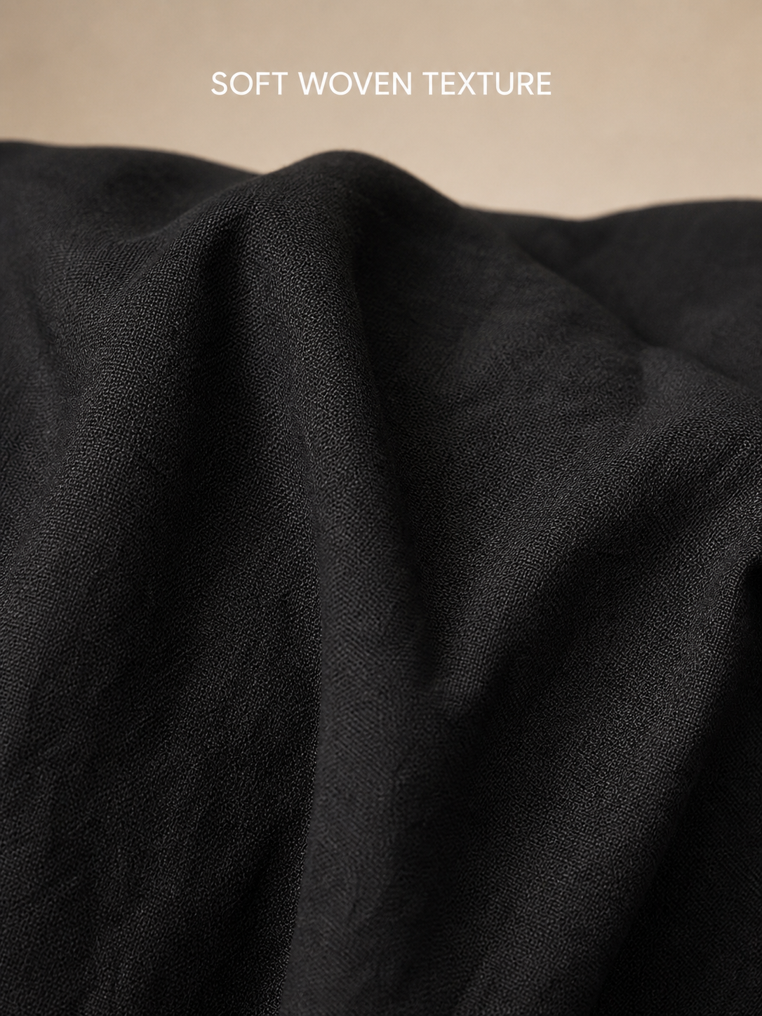 Soft matte woven dress fabric texture