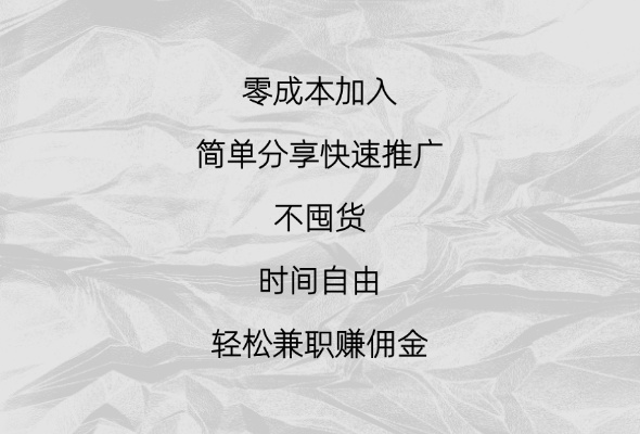 成为我们的合伙人，无需囤货发货，佣金无上限！