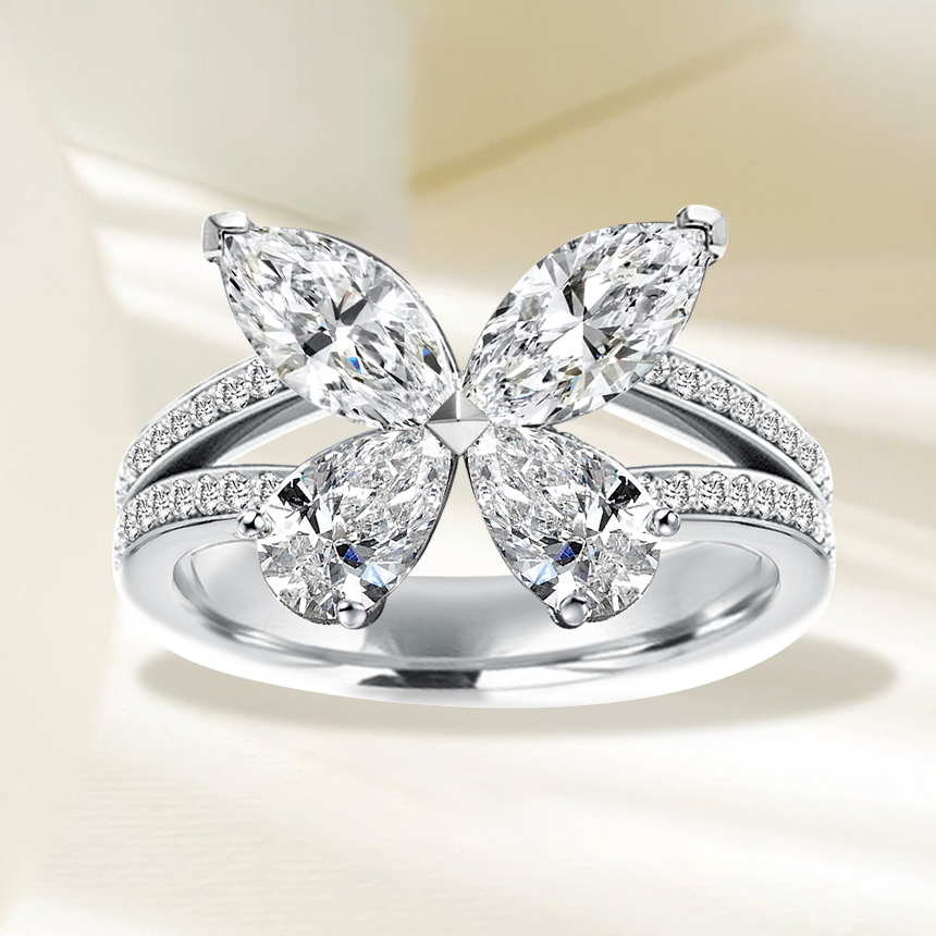 Stunning Radiant Cut Simulated Diamond Wedding Set In Sterling Silver