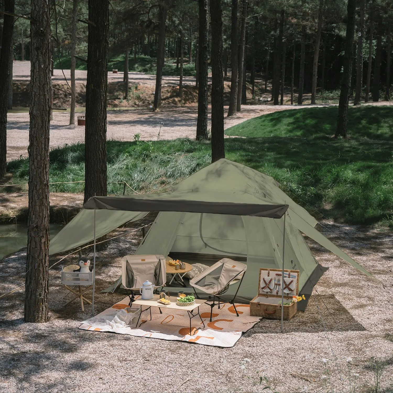 Naturehike バーベキュー コンロ 卓上 折りたたみ キャンプ テーブルトップグリル 2～4人用 焼き網付き コンパクト