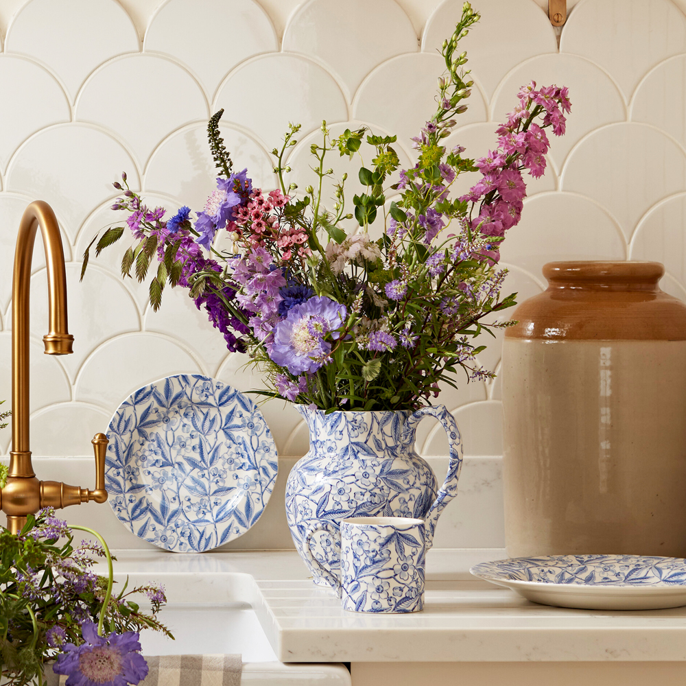 Blue Prunus | Handcrafted English Pottery | Burleigh Pottery USA