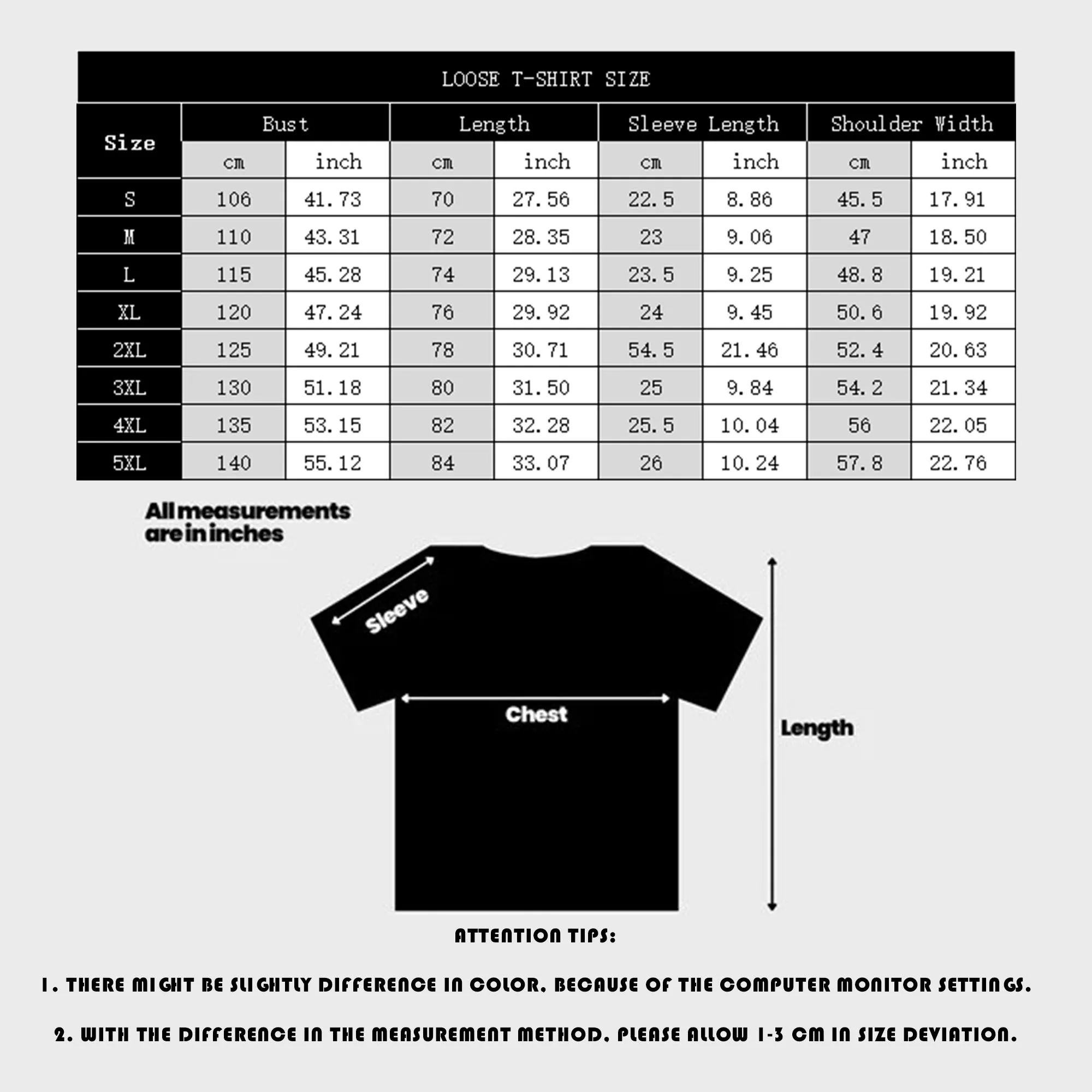 Size Chart 1