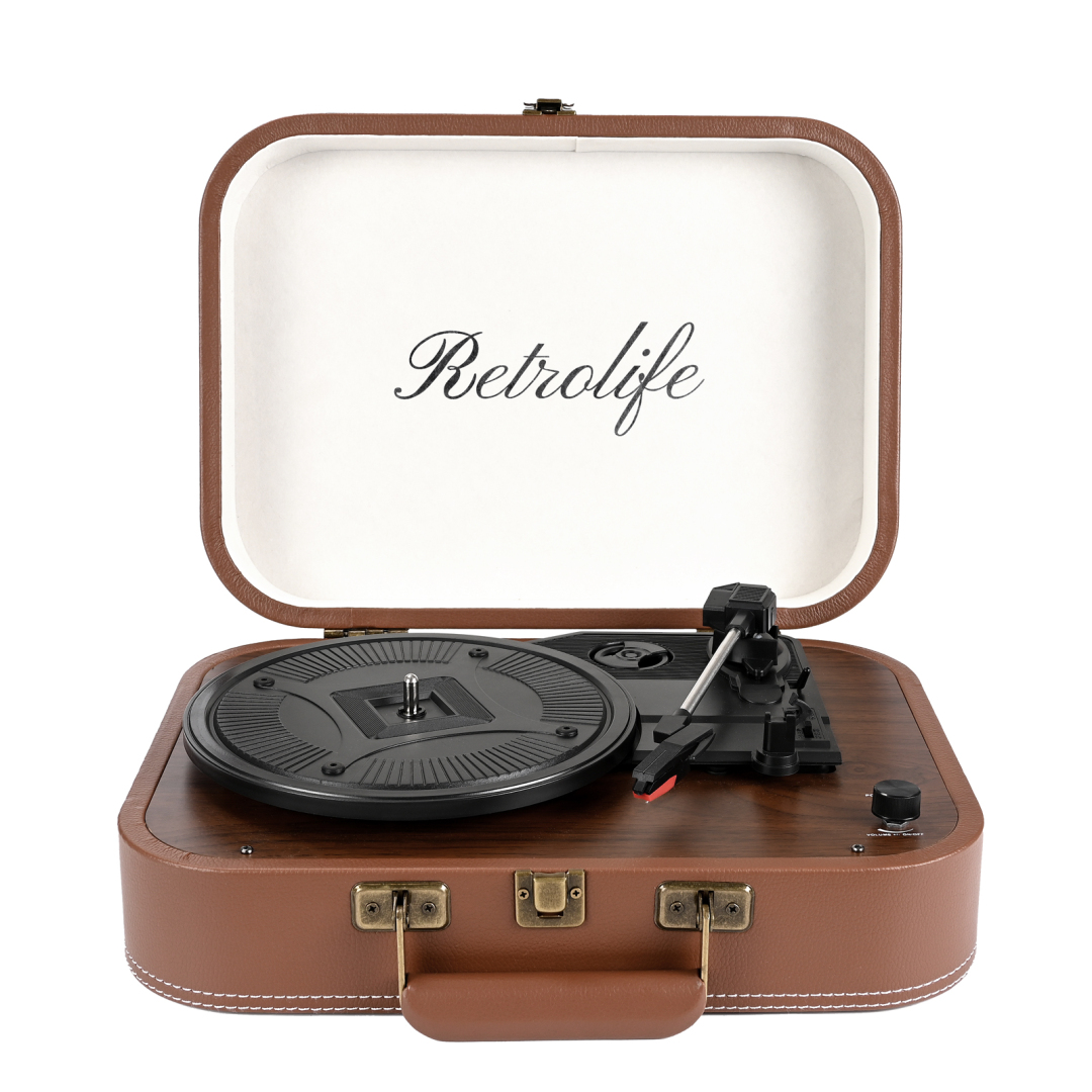 Suitcase Portable Turntable with Bluetooth Wireless UD003 Retrolife