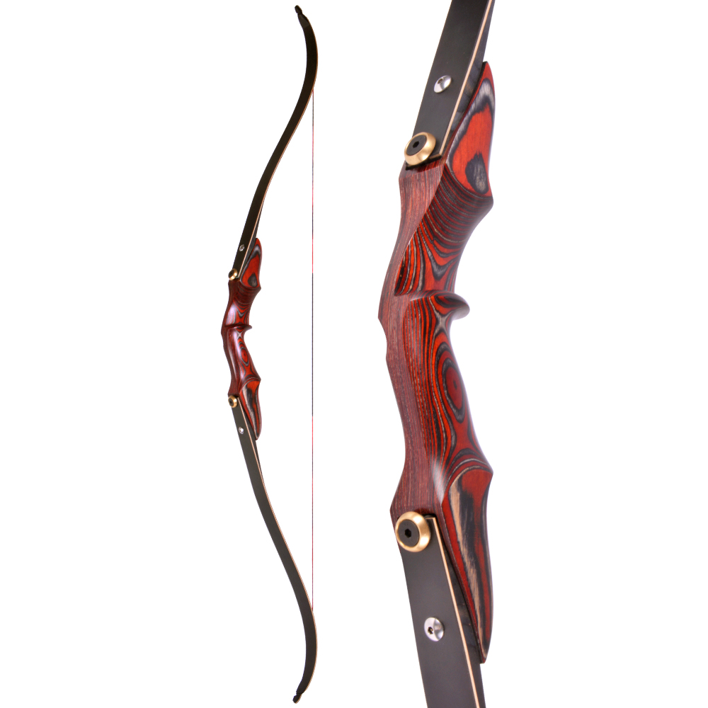 62" Longbow 25-55lbs Takedown Traditional Bow Wooden Riser Recurve RH Hunting 