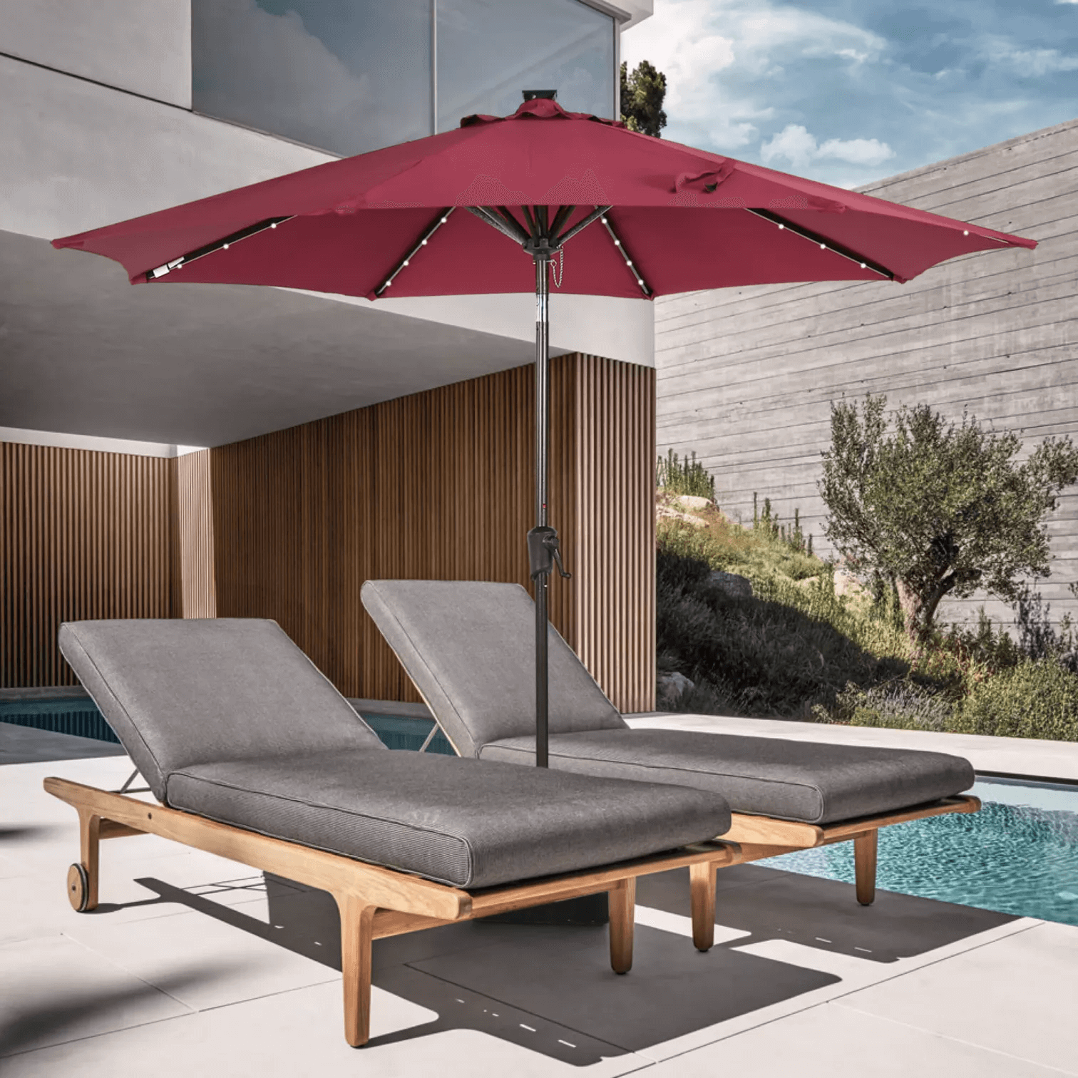 round shape umbrella