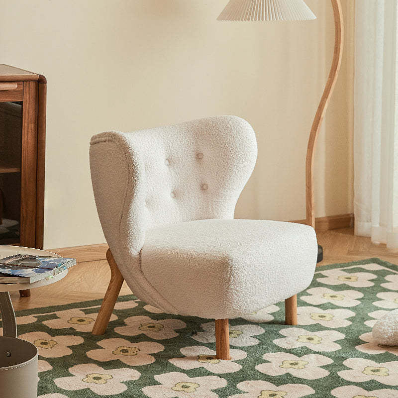 ボアクッションシングルソファ-Waves