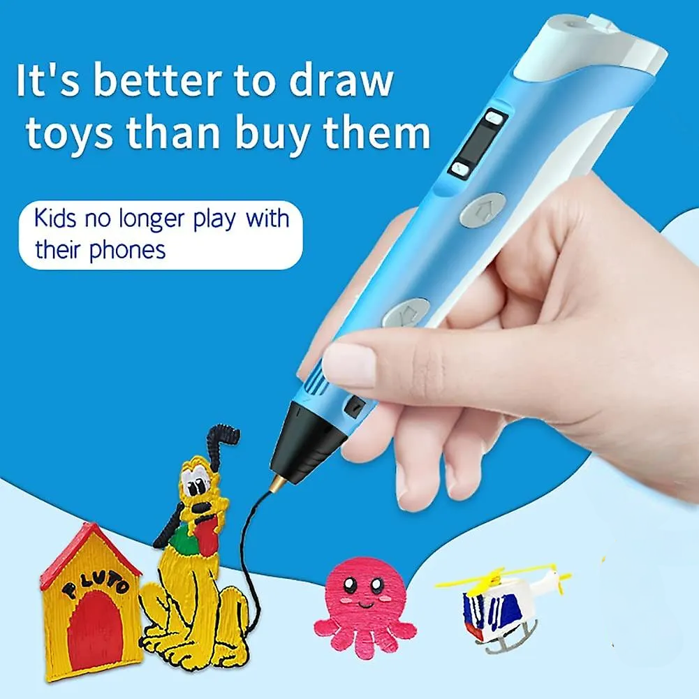 14+ Years Old 3D Pen with PLA Filament - Fast-Setting Ink for Fine Prints 【add url】-Waves