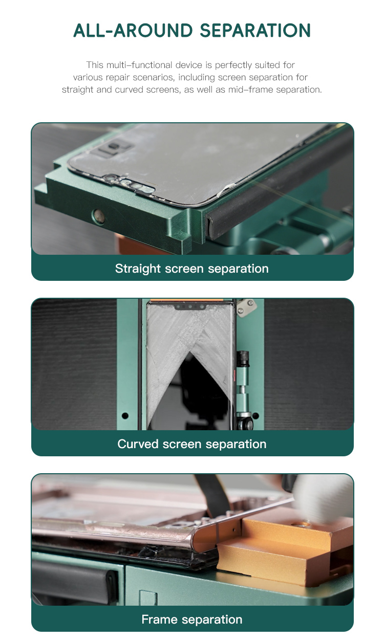 TBK-988A 360° Rotating LCD Screen Separator with Vacuum Heating and Glue Removal
