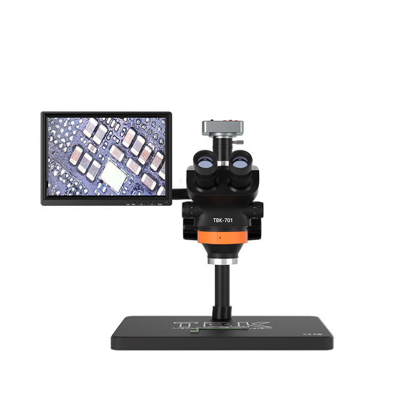 TBK 701 Soldering Microscope | 48MP Digital Microscope for Electronics & PCB Repair with Lifting and Rotation Function