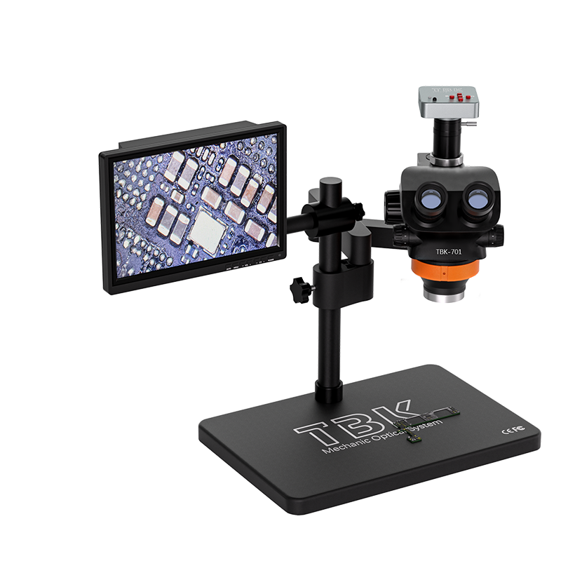 TBK 701 Soldering Microscope | 48MP Digital Microscope for Electronics & PCB Repair with Lifting and Rotation Function