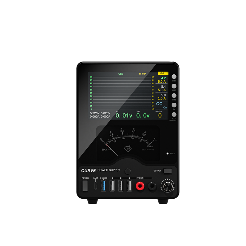 Professional 30V 10A Variable DC Bench Power Supply, TBK 218 High Precision Adjustable Regulated Switching Power Source with Waveform Display for Engineering