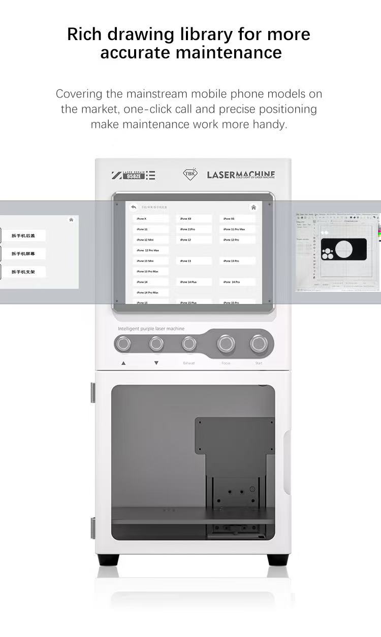 New Arrival TBK958ZE TBK-958ZE Front and Back Glass Removing Separating TBK Laser Repairing Machine
