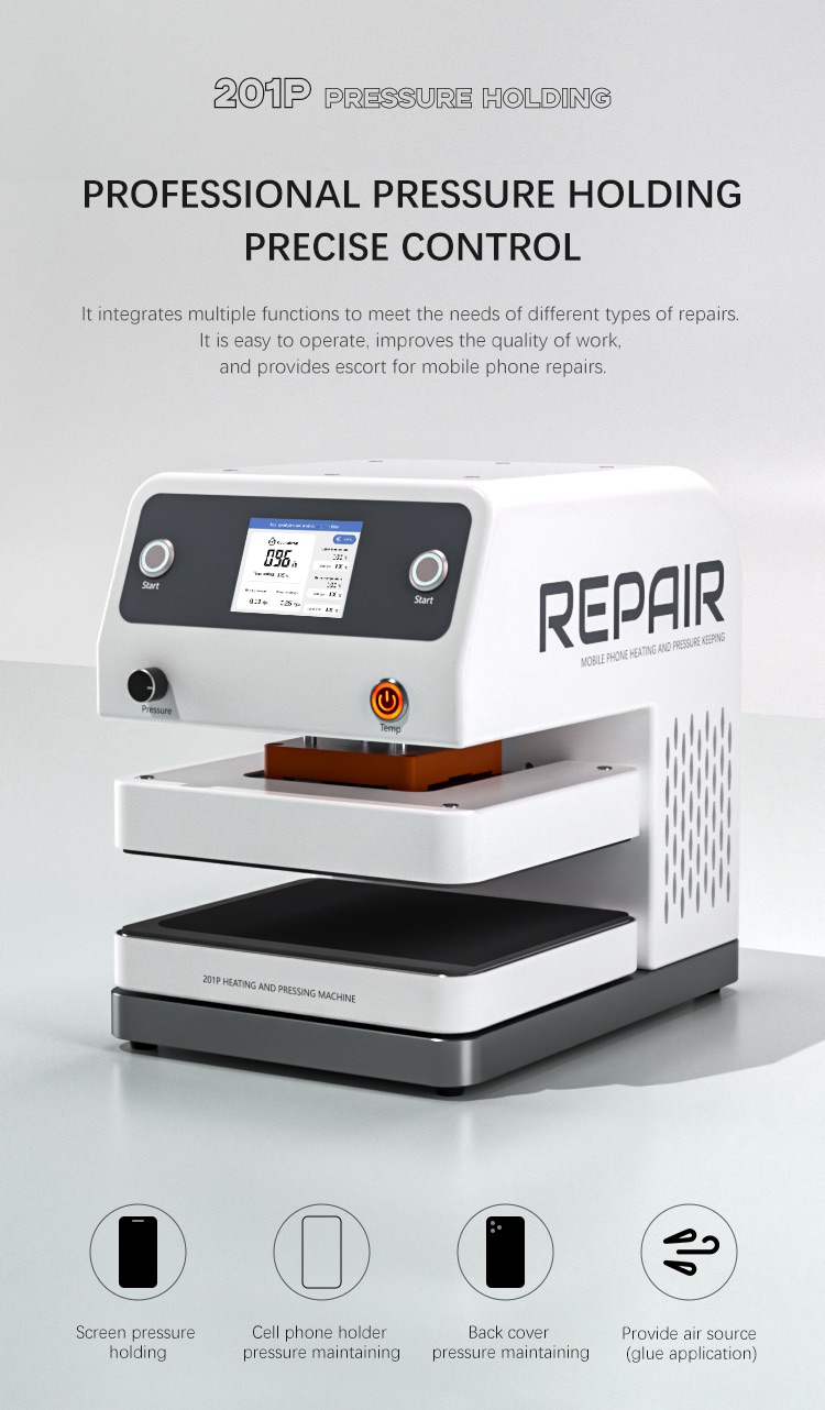 2024 New Product TBK201P TBK 201P Mobile Phone Heating & Pressure Maintaining Machine for Cellphone Screen Repair