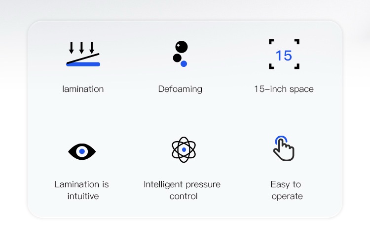   OCA Vacuum Press Apple iPhone iPad MacBook Condition New Motor PLC Pump TBK-708 15inch Airbag Curved Screen Laminating Machine