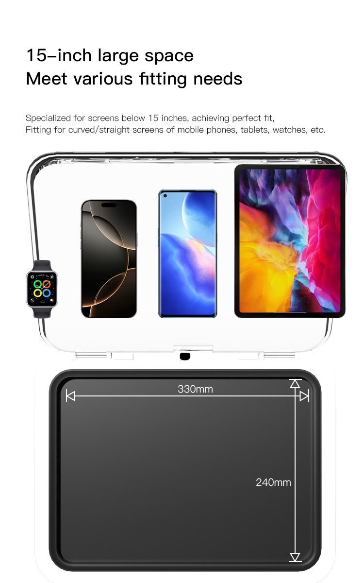   OCA Vacuum Press Apple iPhone iPad MacBook Condition New Motor PLC Pump TBK-708 15inch Airbag Curved Screen Laminating Machine