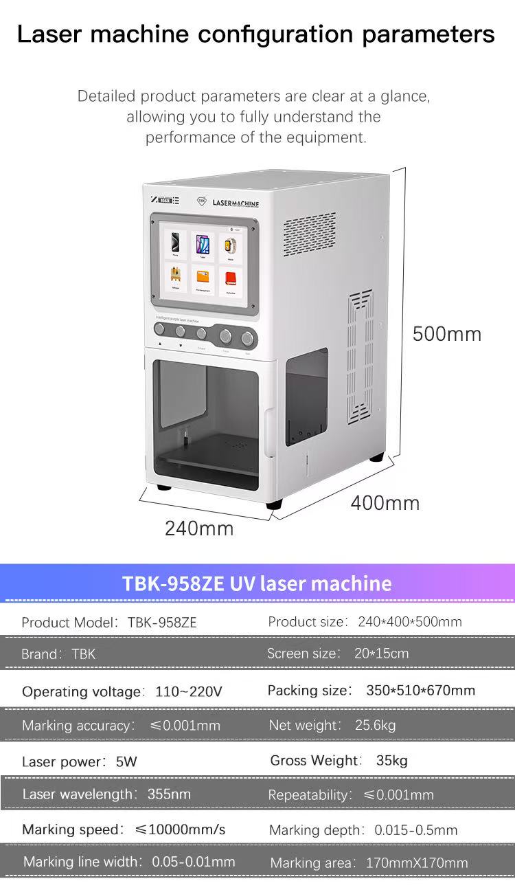 New Arrival TBK958ZE TBK-958ZE Front and Back Glass Removing Separating TBK Laser Repairing Machine