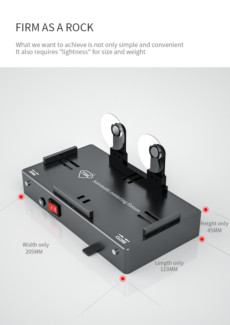 TBK 205 TBK205 TBK-205 Automatic Centering Fixture Positioning Alignment Mold Screen Repair Tool for Phone LCD Suction Cup Clamp