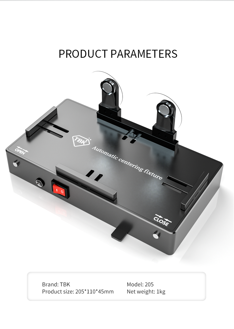 TBK 205 TBK205 TBK-205 Automatic Centering Fixture Positioning Alignment Mold Screen Repair Tool for Phone LCD Suction Cup Clamp