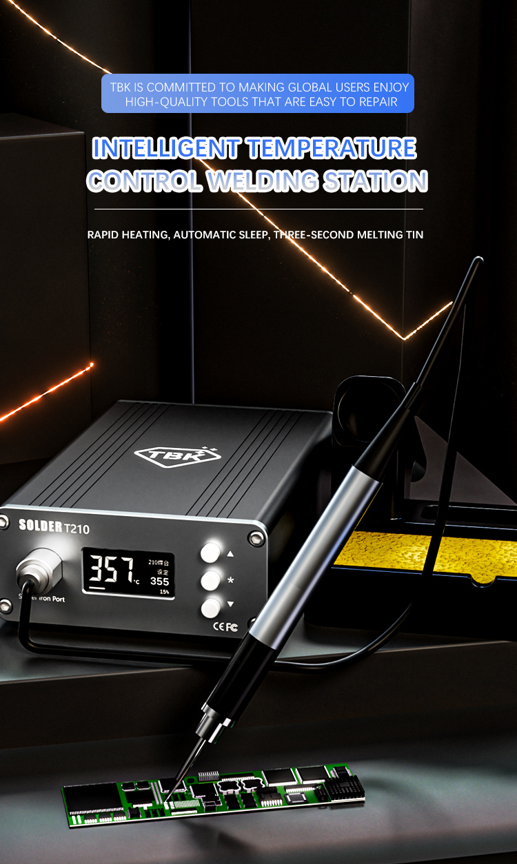 2024 New Release TBK 210 TBK210 TBK-210 soldering station  with JBC210 series soldering tips 