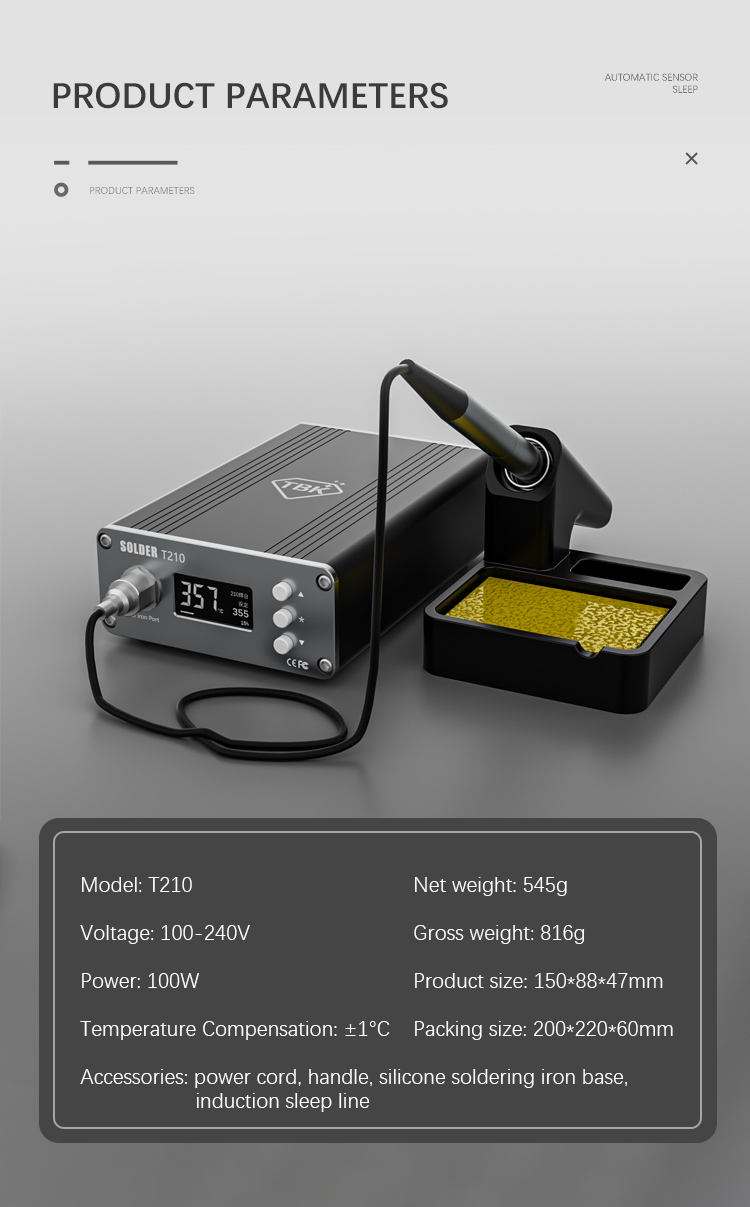 2024 New Release TBK 210 TBK210 TBK-210 soldering station  with JBC210 series soldering tips 