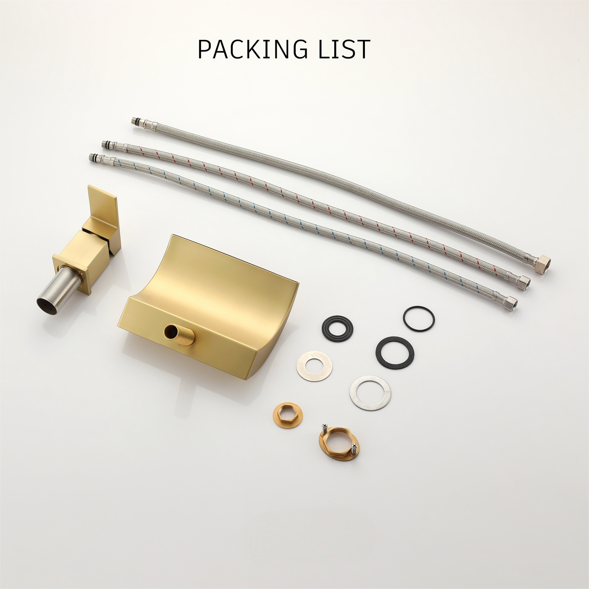 8 in. Brushed Gold Widespread Bathroom Faucet with Single Handle Control