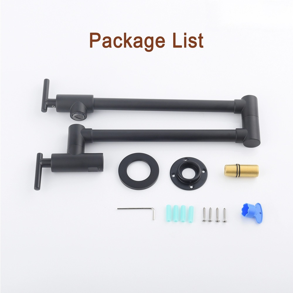 Modern Style Pot Filler Kitchen Faucet with 360° Swivel Spout