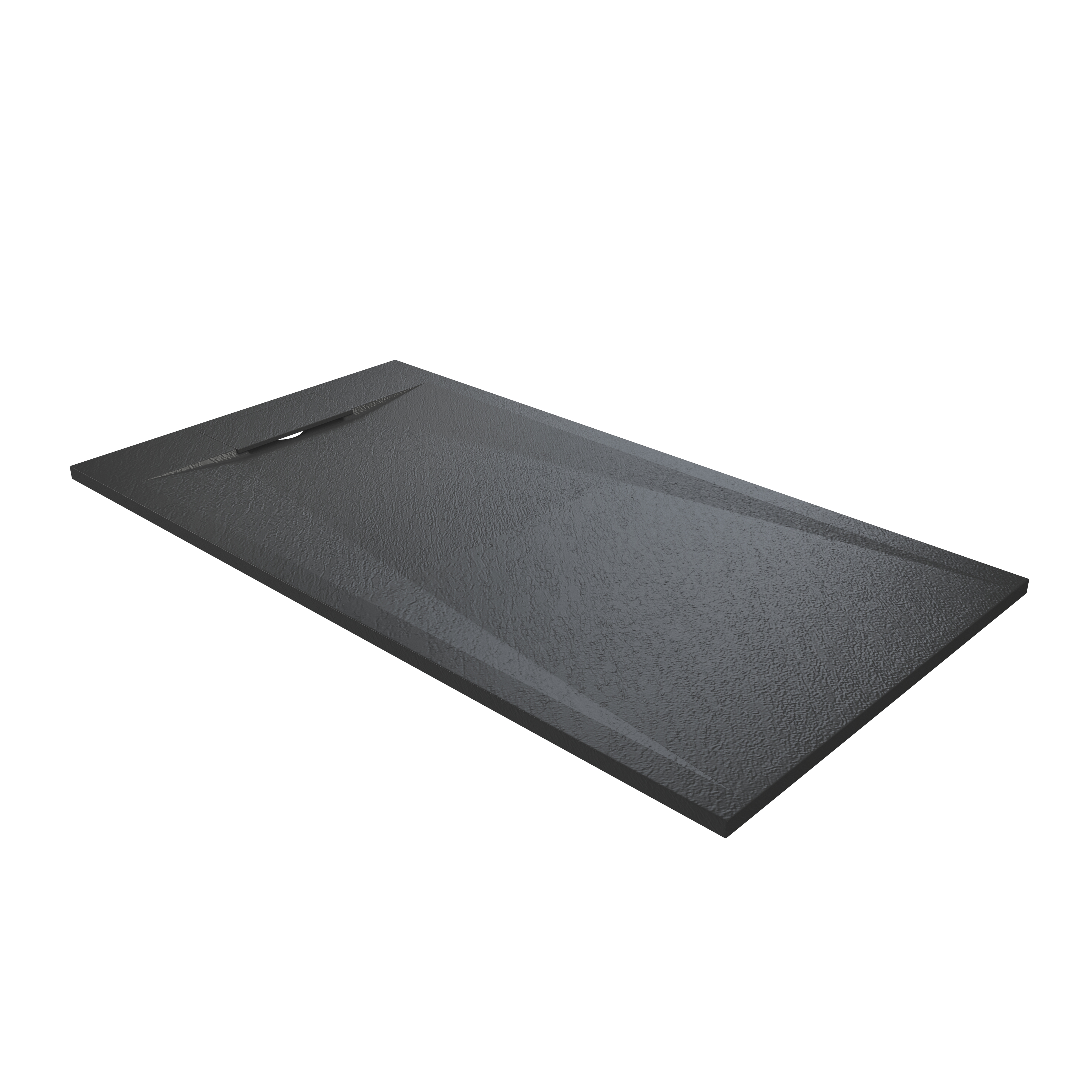 European-Style SMC Shower Base with Anti-Slip Design in Black or White