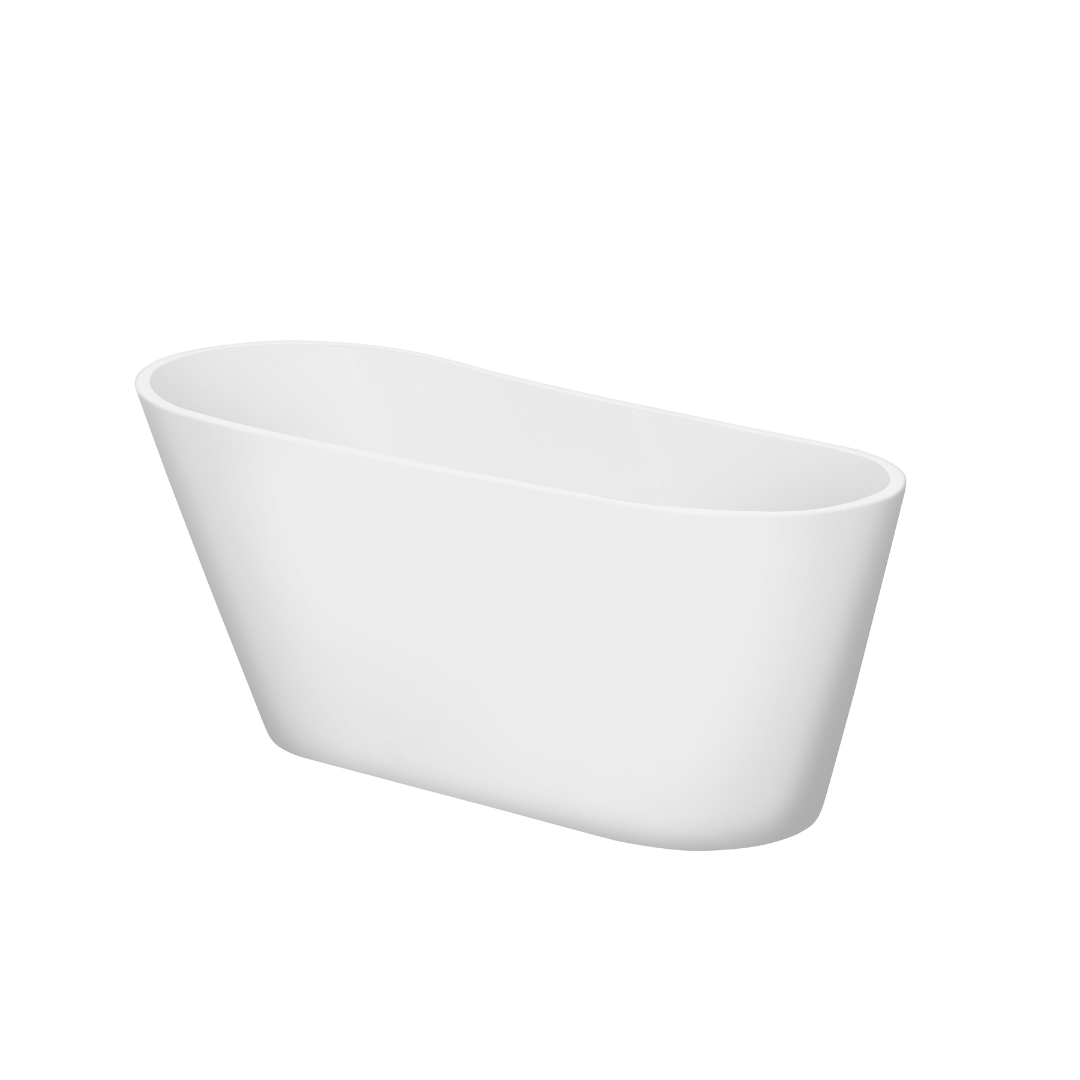 63" Acrylic Freestanding Bathtub with Brushed Nickel Overflow and Drain