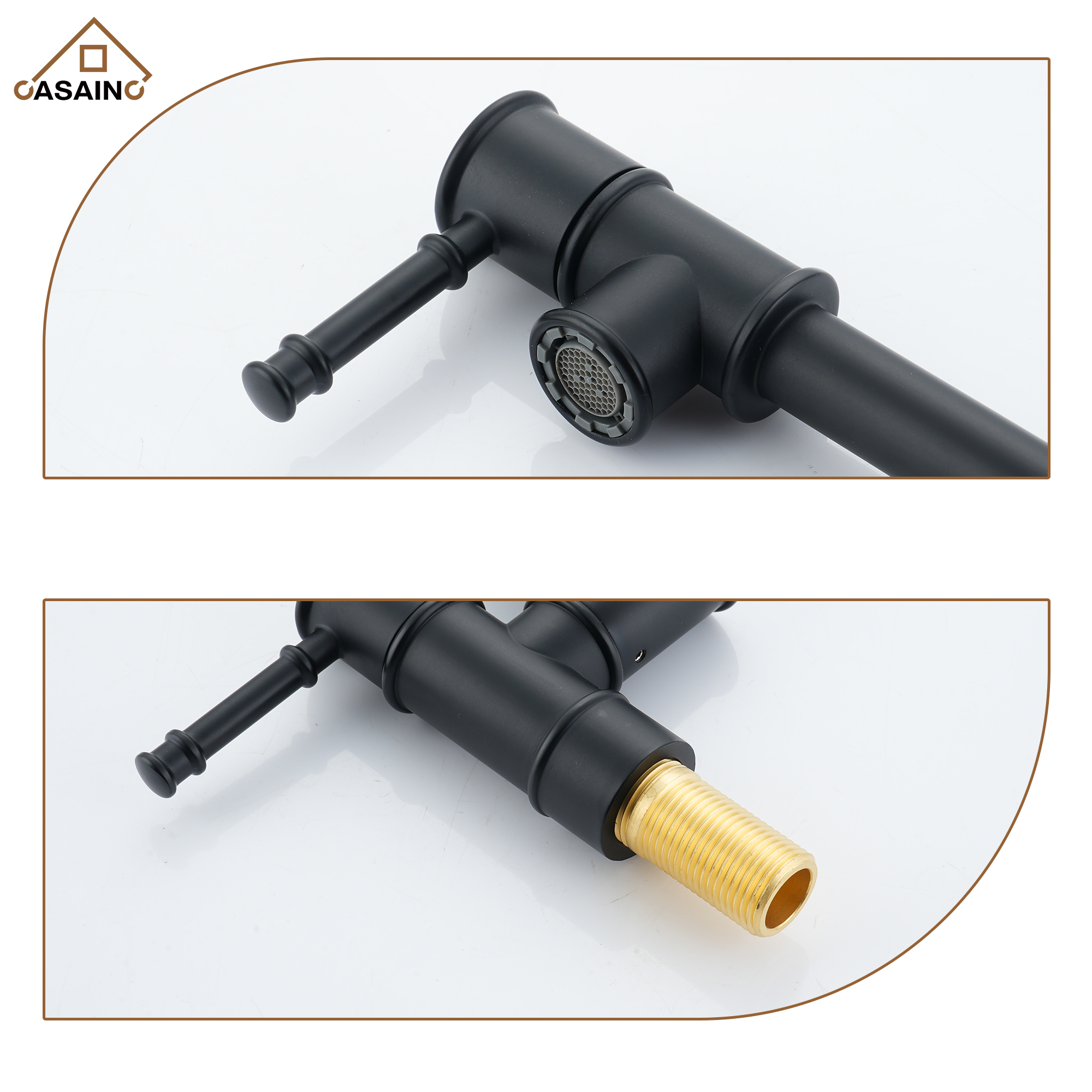 Space-Saving Wall-Mounted Pot Filler with Double Handles and Folding Design