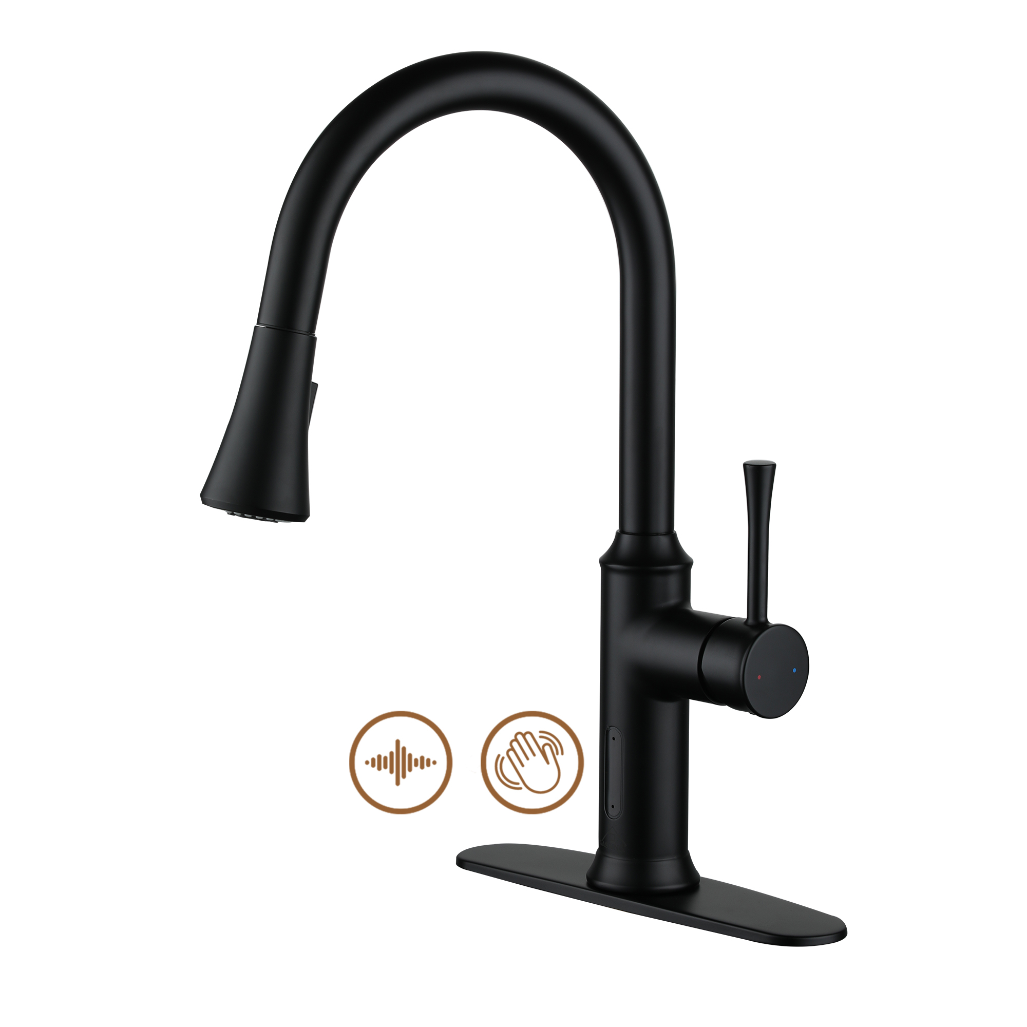 Smart Voice-Controlled Kitchen Faucet with Pull Down Sprayer and Touchless Technology