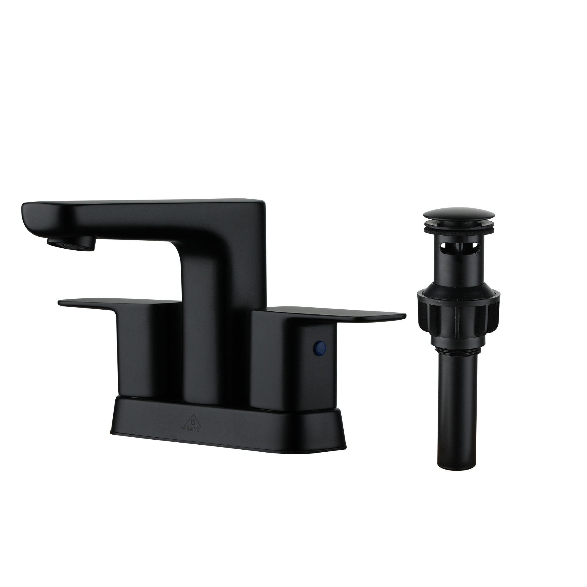 Premium 4-Inch Bathroom Vanity Faucet Set with Dual Handles, Matte Black Finish