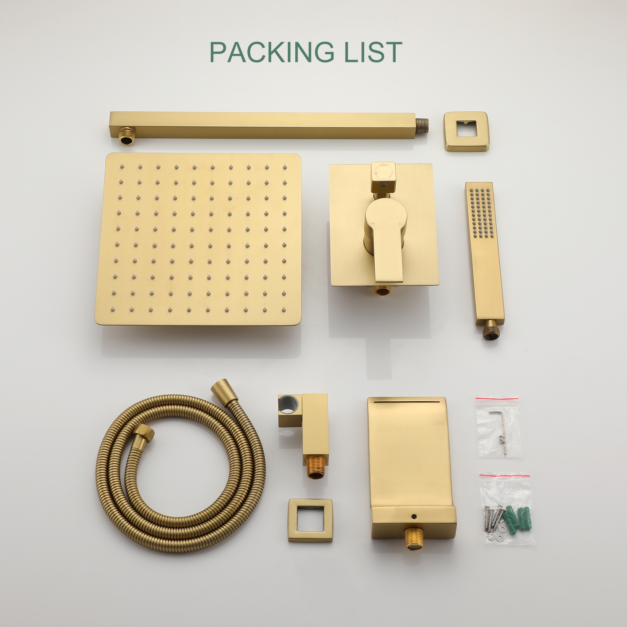 10-inch/12inch Rain Shower System With Handeld & Tub Spout