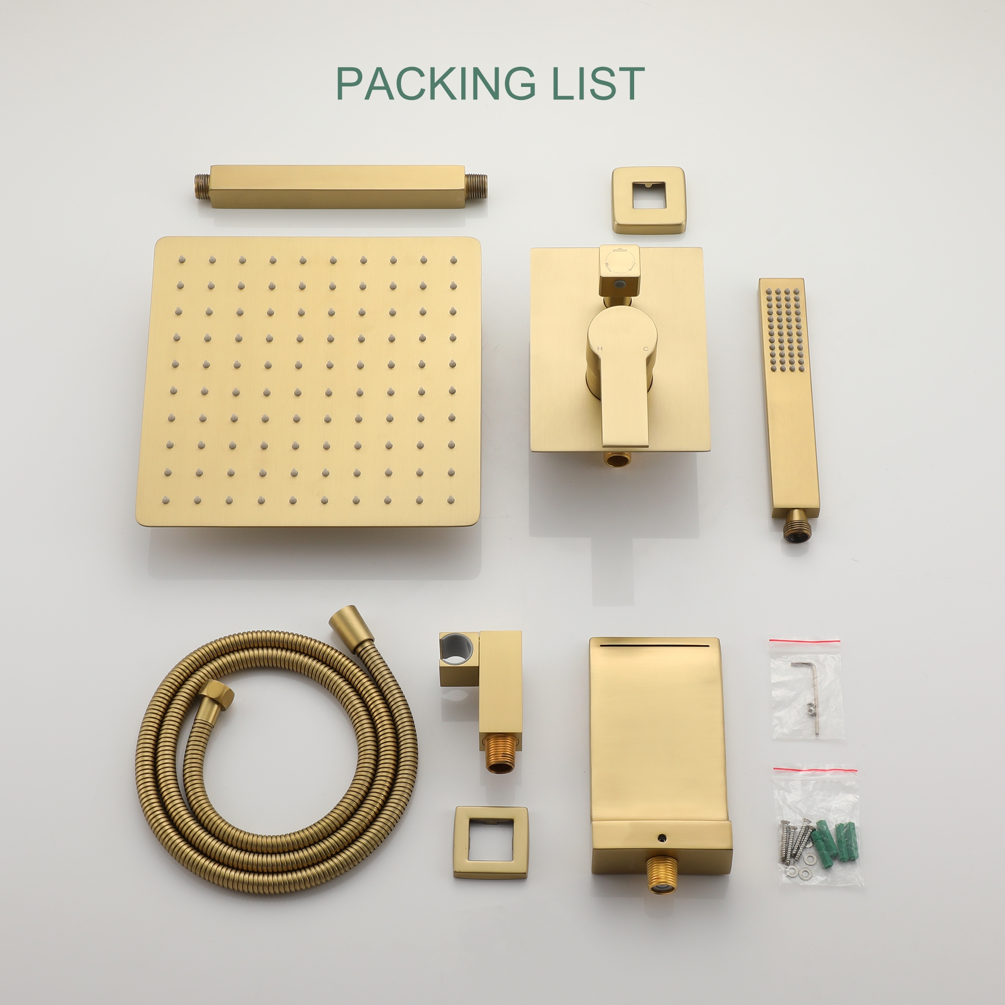 10-inch/12inch Rain Shower System With Handeld & Tub Spout