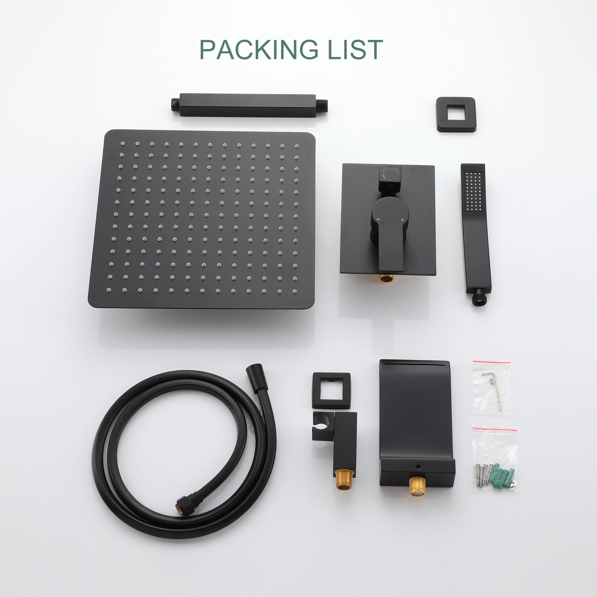 10-inch/12inch Rain Shower System With Handeld & Tub Spout