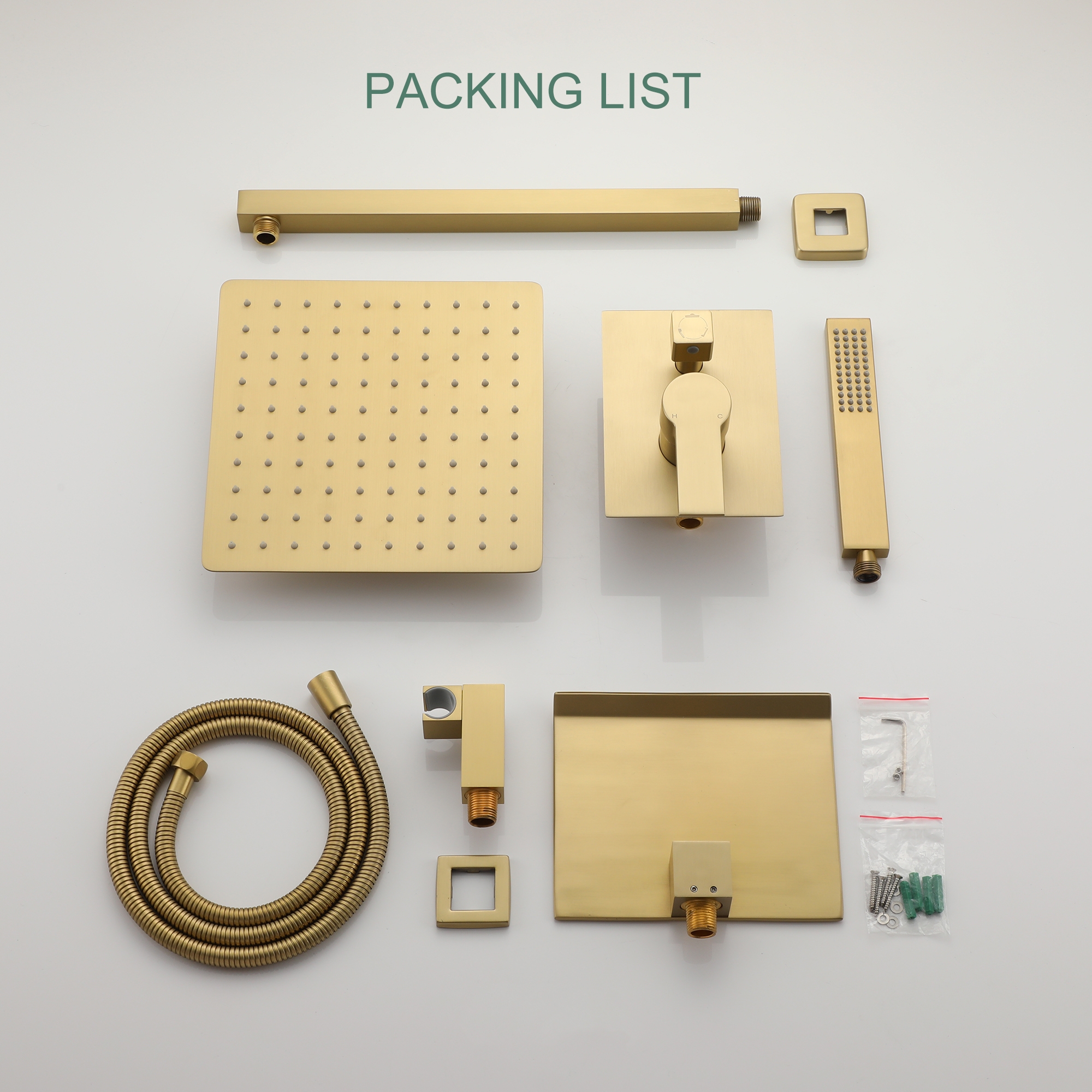 10-inch/12inch 3-Function Shower System With Bathtub Spout