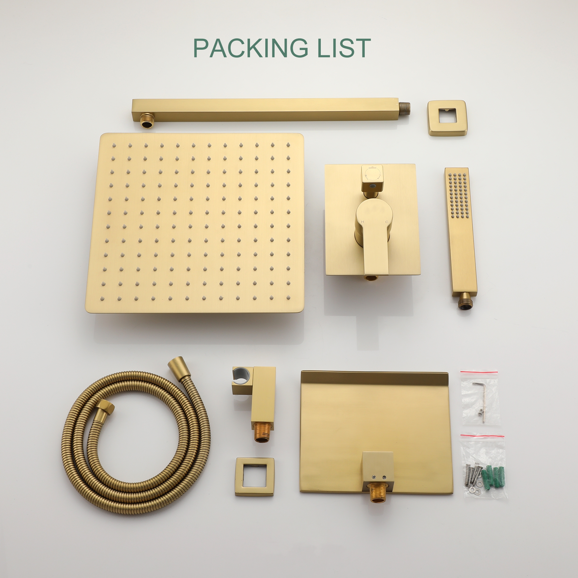 10-inch/12inch 3-Function Shower System With Bathtub Spout