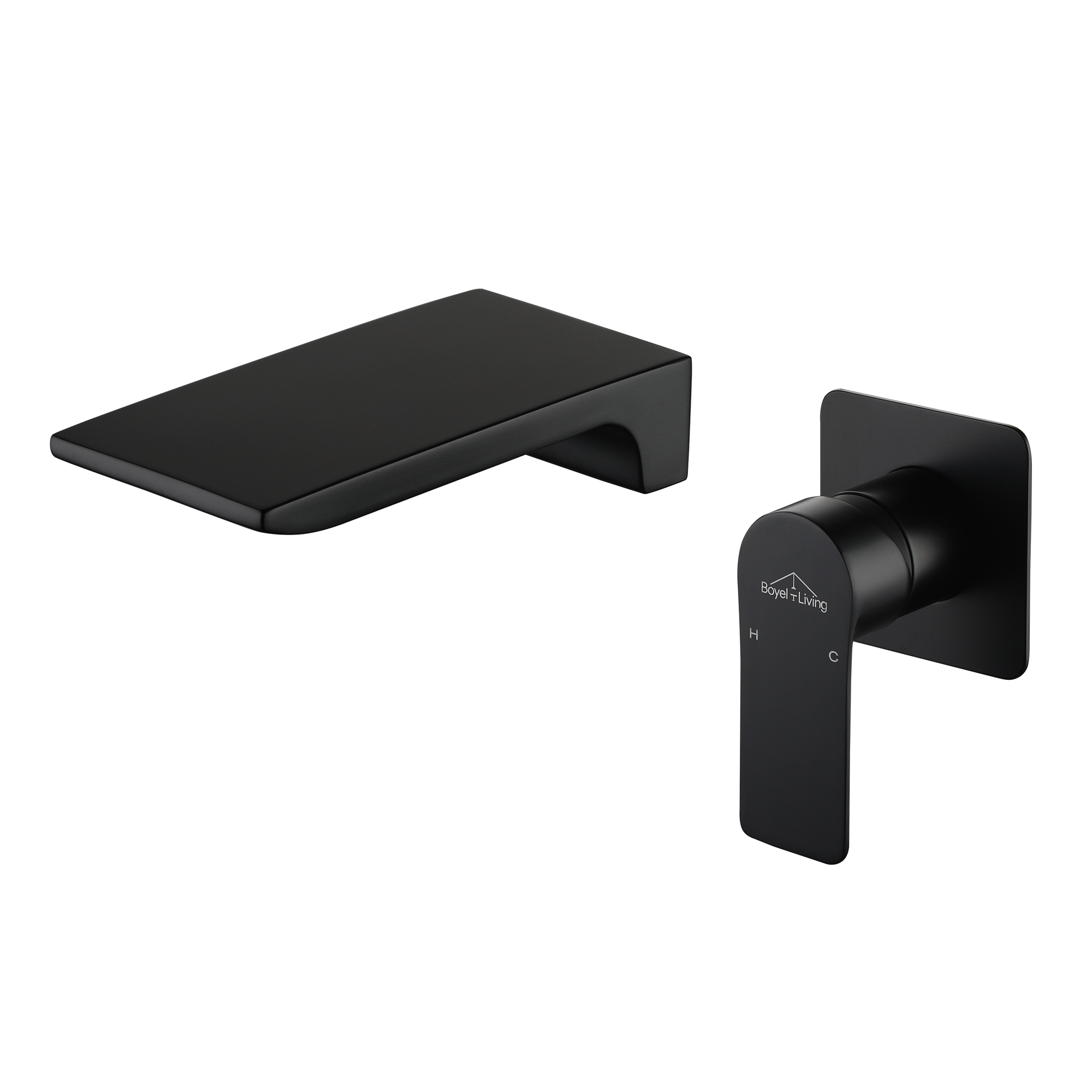 Wall Mount Waterfall Bathroom Sink Faucet with Solid Brass 1-Handle Mixer Tap