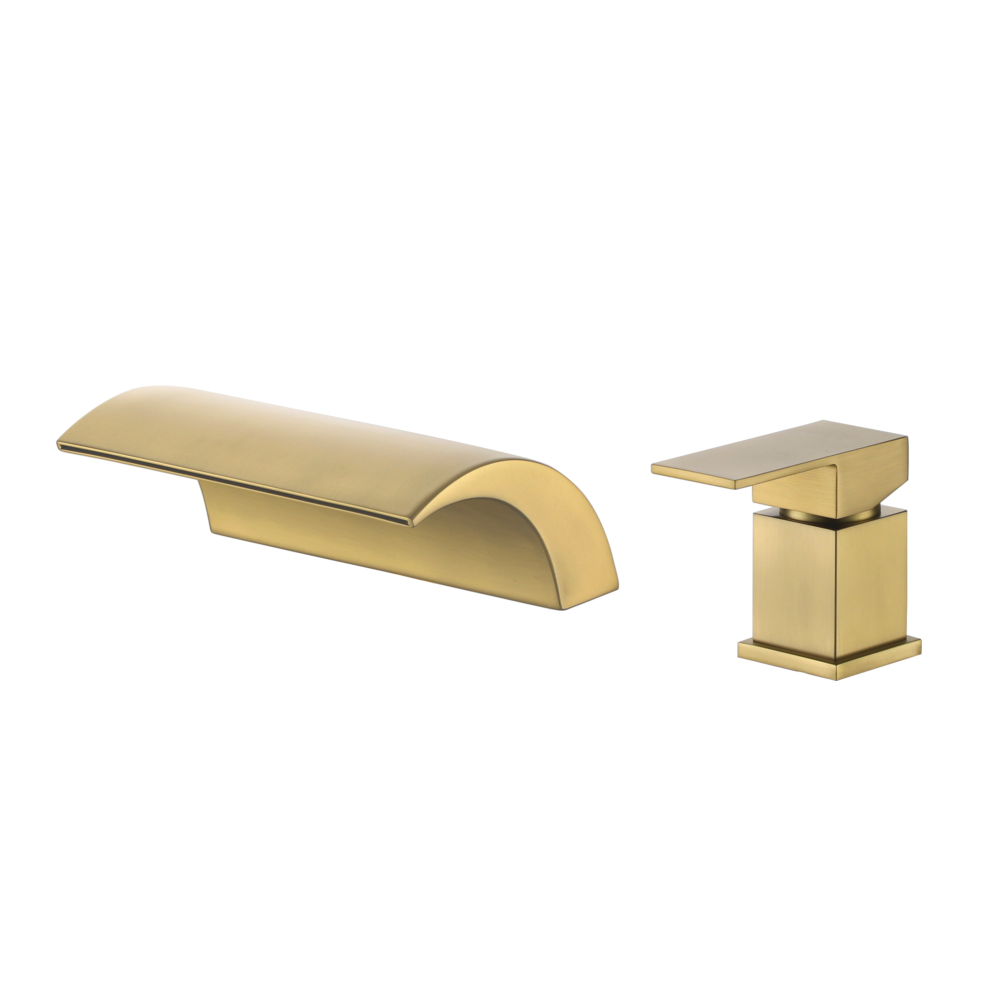 8 in. Brushed Gold Widespread Bathroom Faucet with Single Handle Control