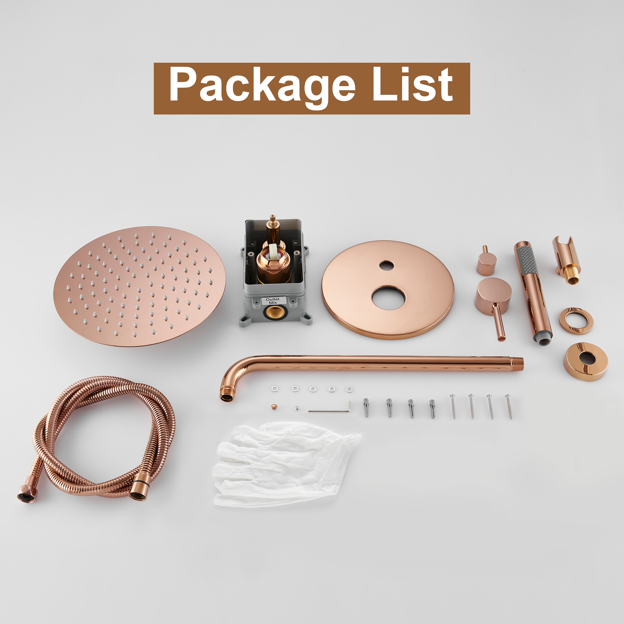 10" High-Pressure Round Shower System with Pressure Balance Valve