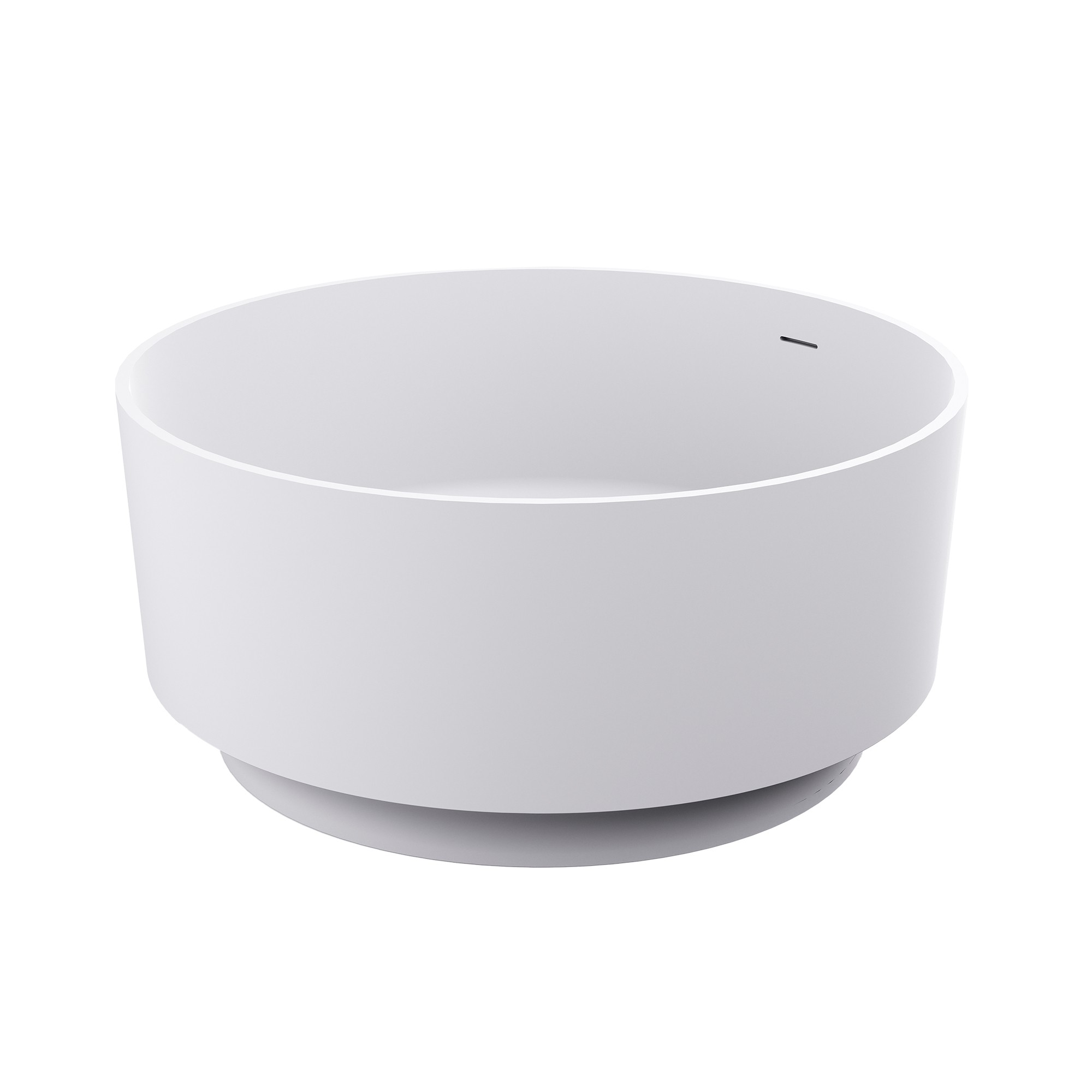 49" Round Solid Surface Freestanding Soaking Bathtub for Family Relaxation