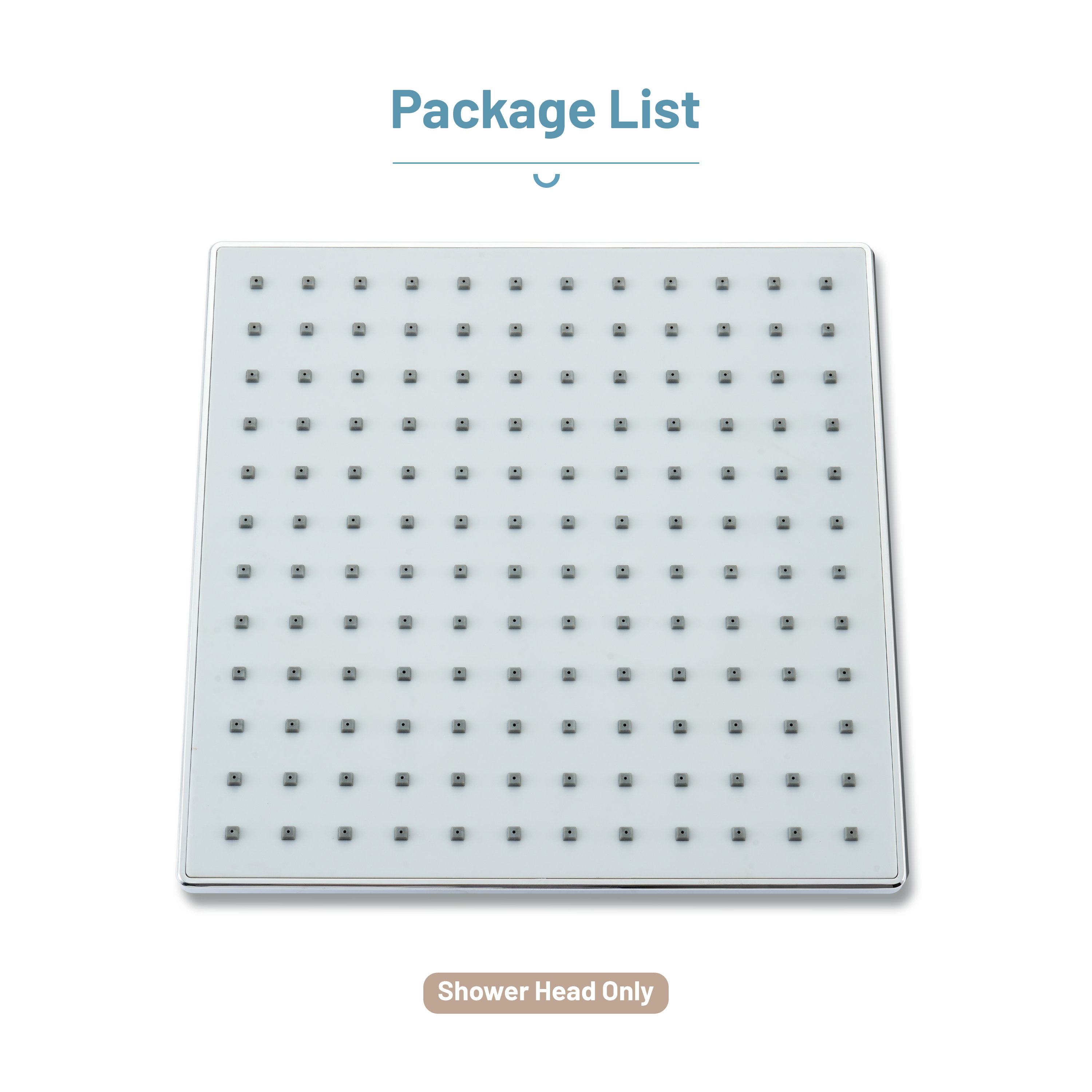 9-inch High Pressure Rainfall Shower Head ABS Square Showerhead