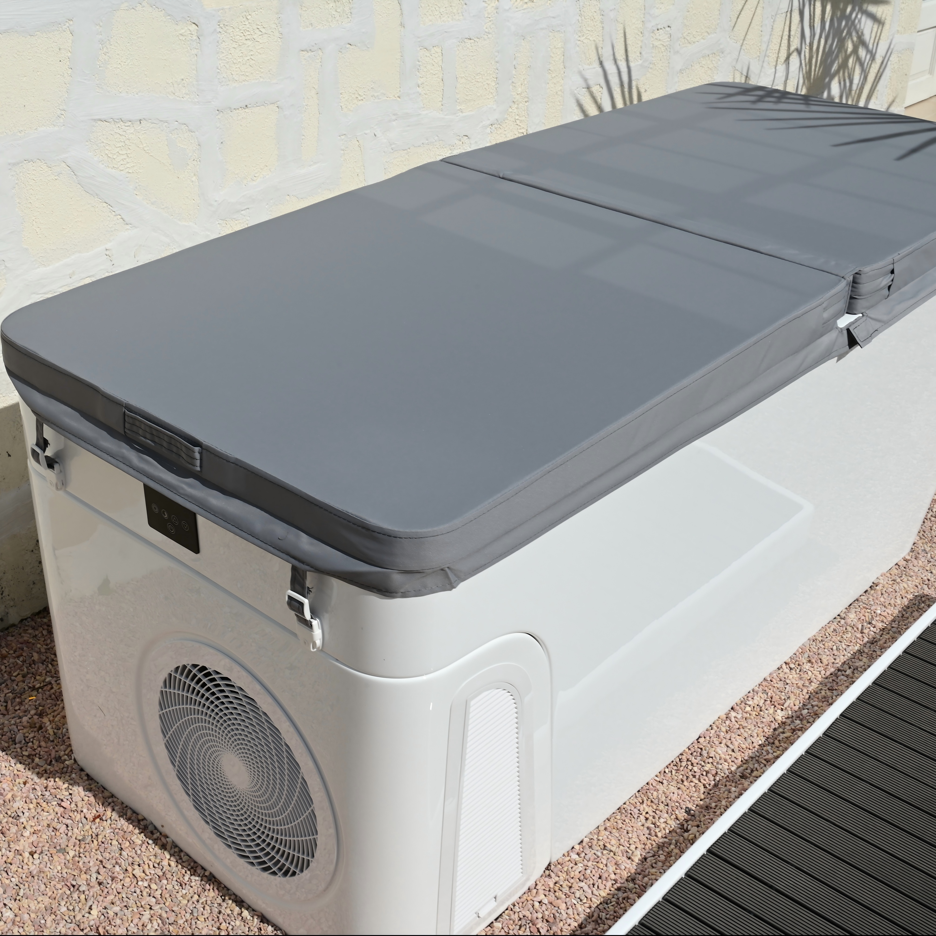 77" All-in-One Cold Plunge Tub with Built-In Chiller/Heater and Insulated Cover