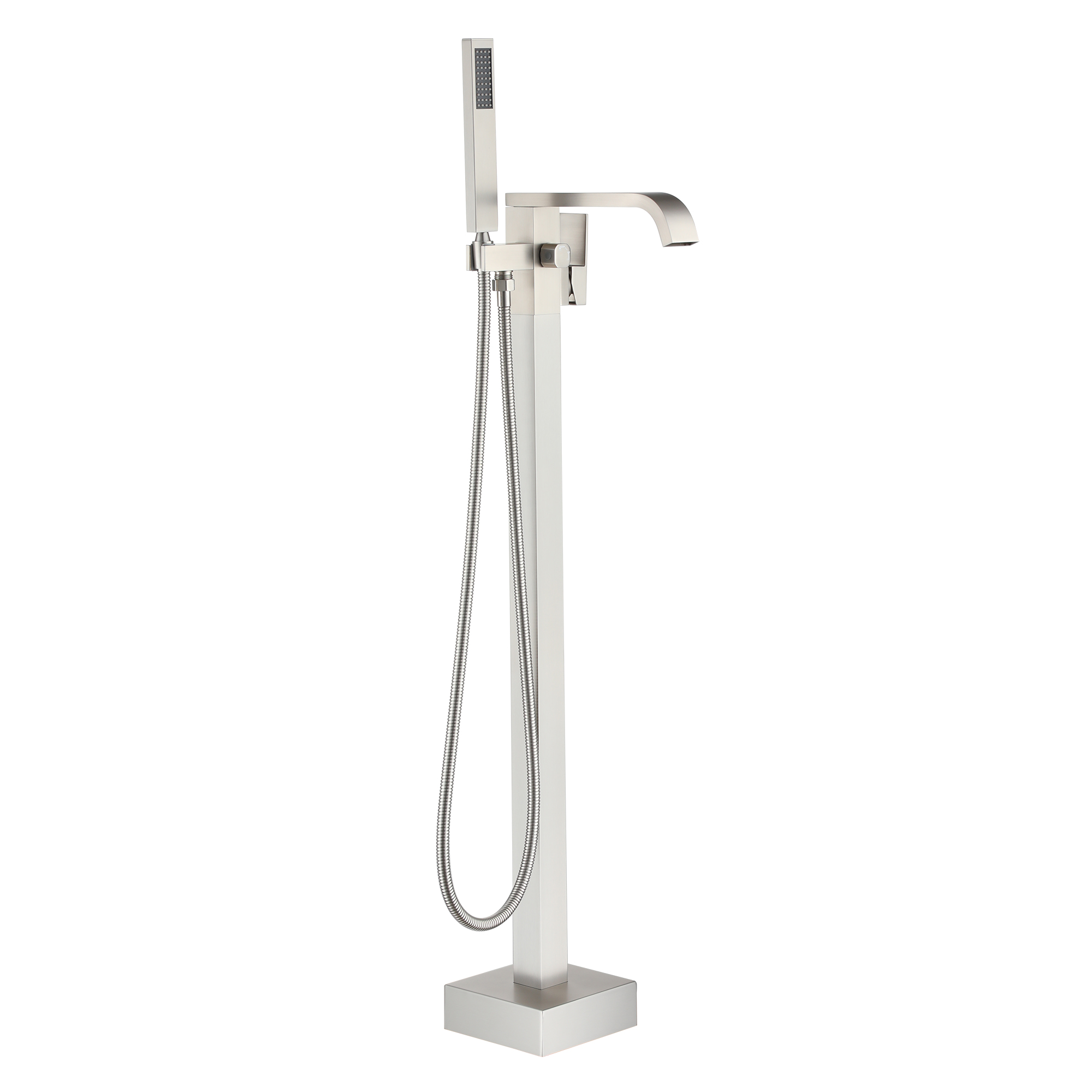 Solid Brass Freestanding Tub Filler Faucet with Handheld Shower