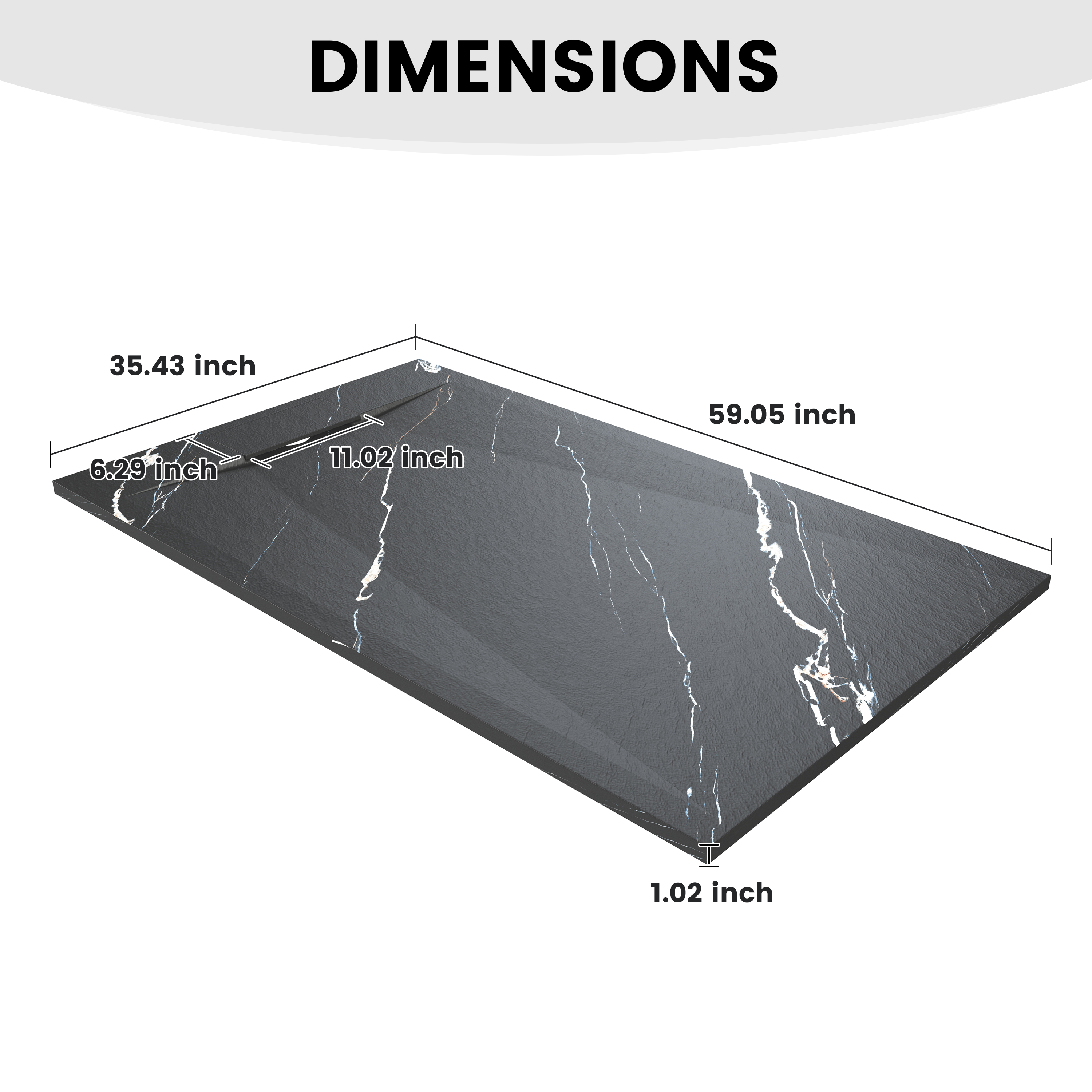 European-Style SMC Shower Base with Low-Entry & Wheelchair Accessible