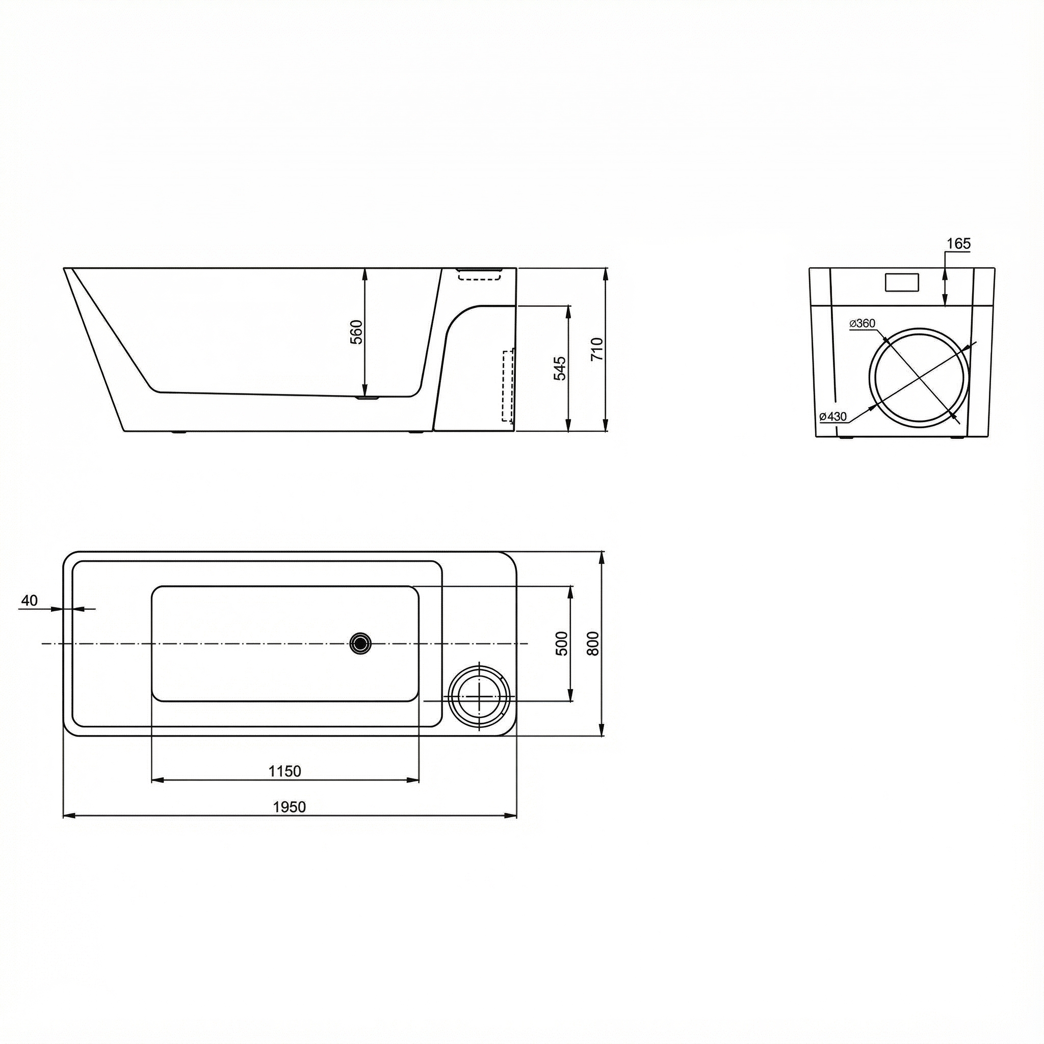 77" Luxury All-in-One Smart Recovery Ice Bath Cold Plunge Tub with Built-In 1HP Chiller
