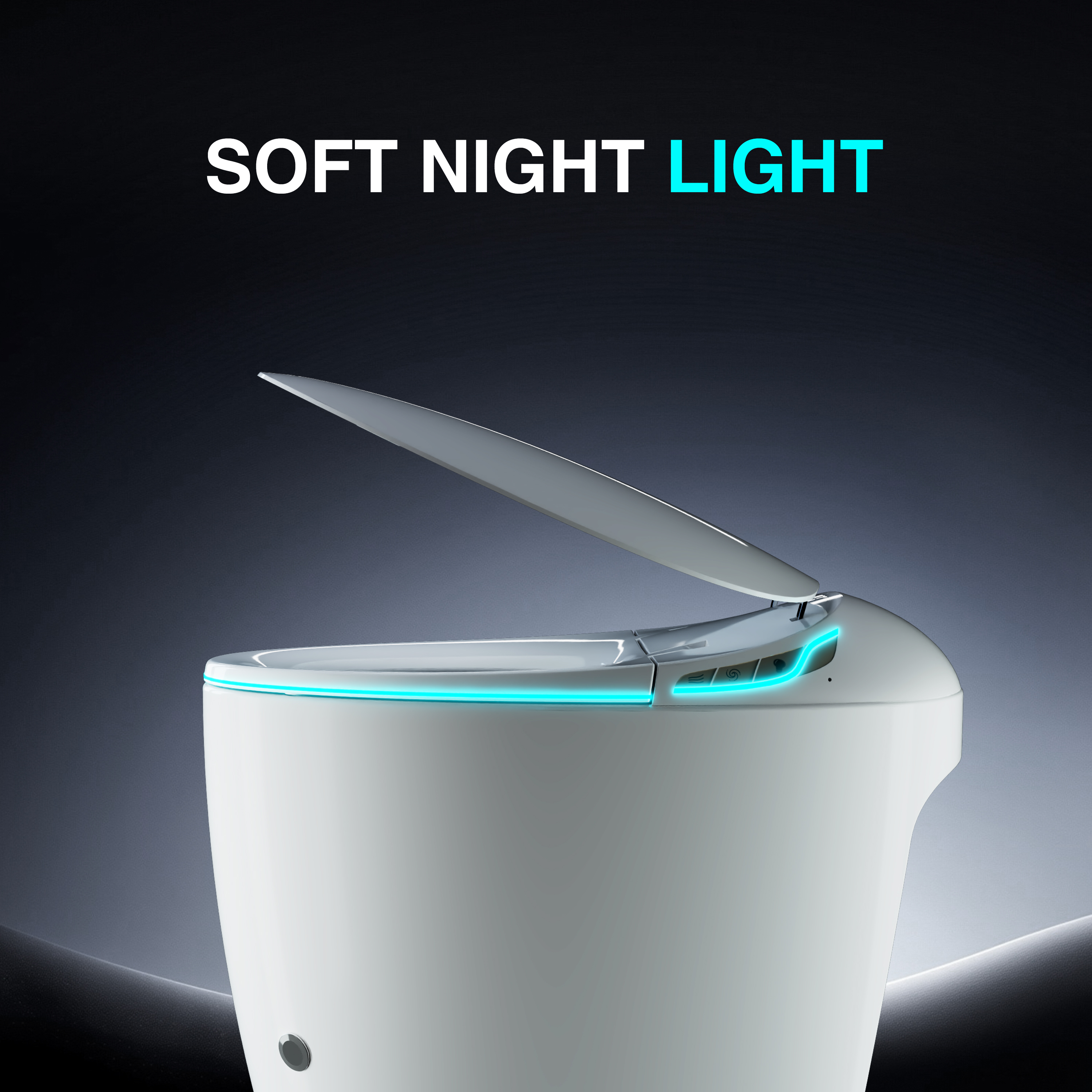 Egg-Shaped Smart Toilet with Automatic Lid, Heated Seat & Bidet Wash, Black & Pink