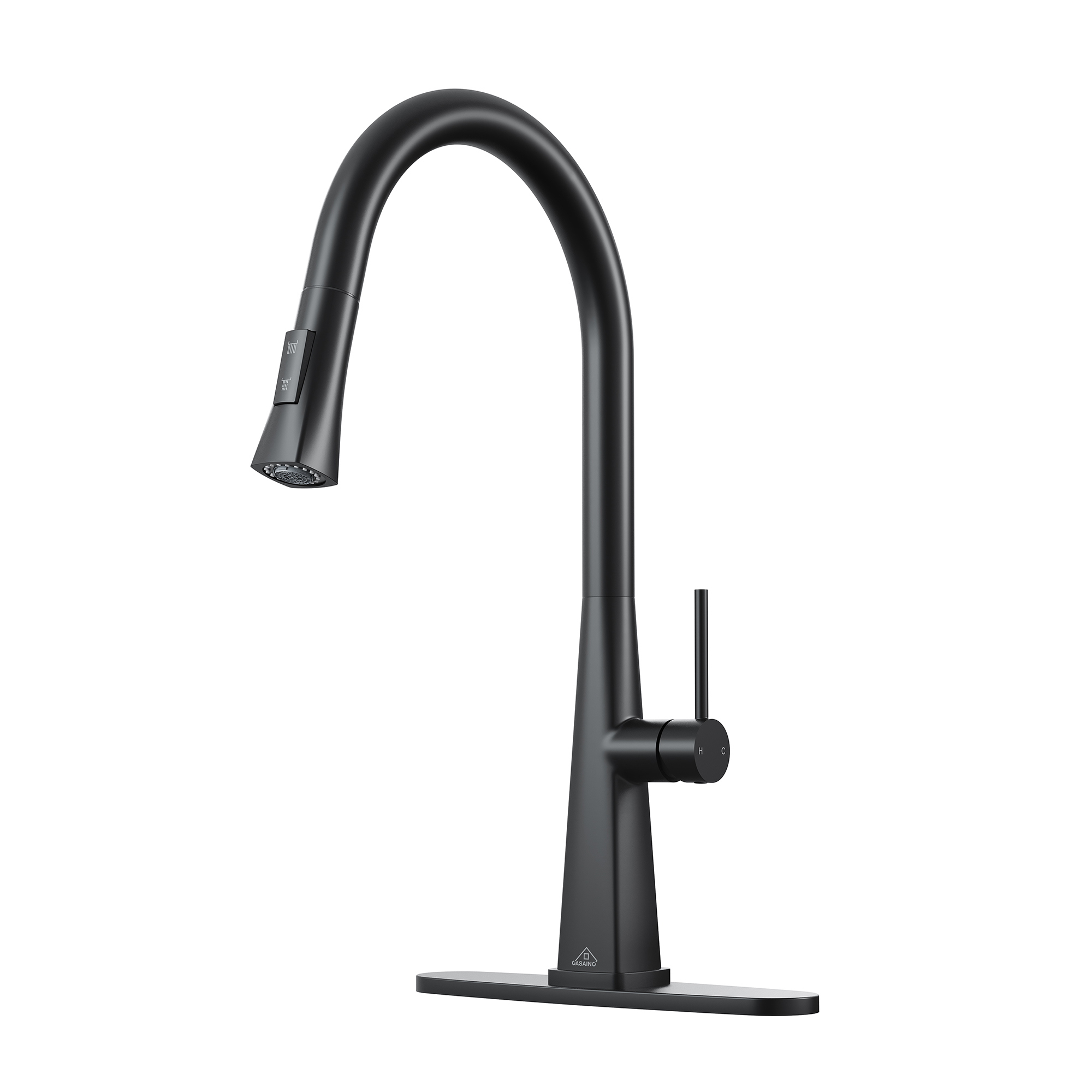 CASAINC Single-Handle Pull-Out Kitchen Faucet in Brushed Nickel