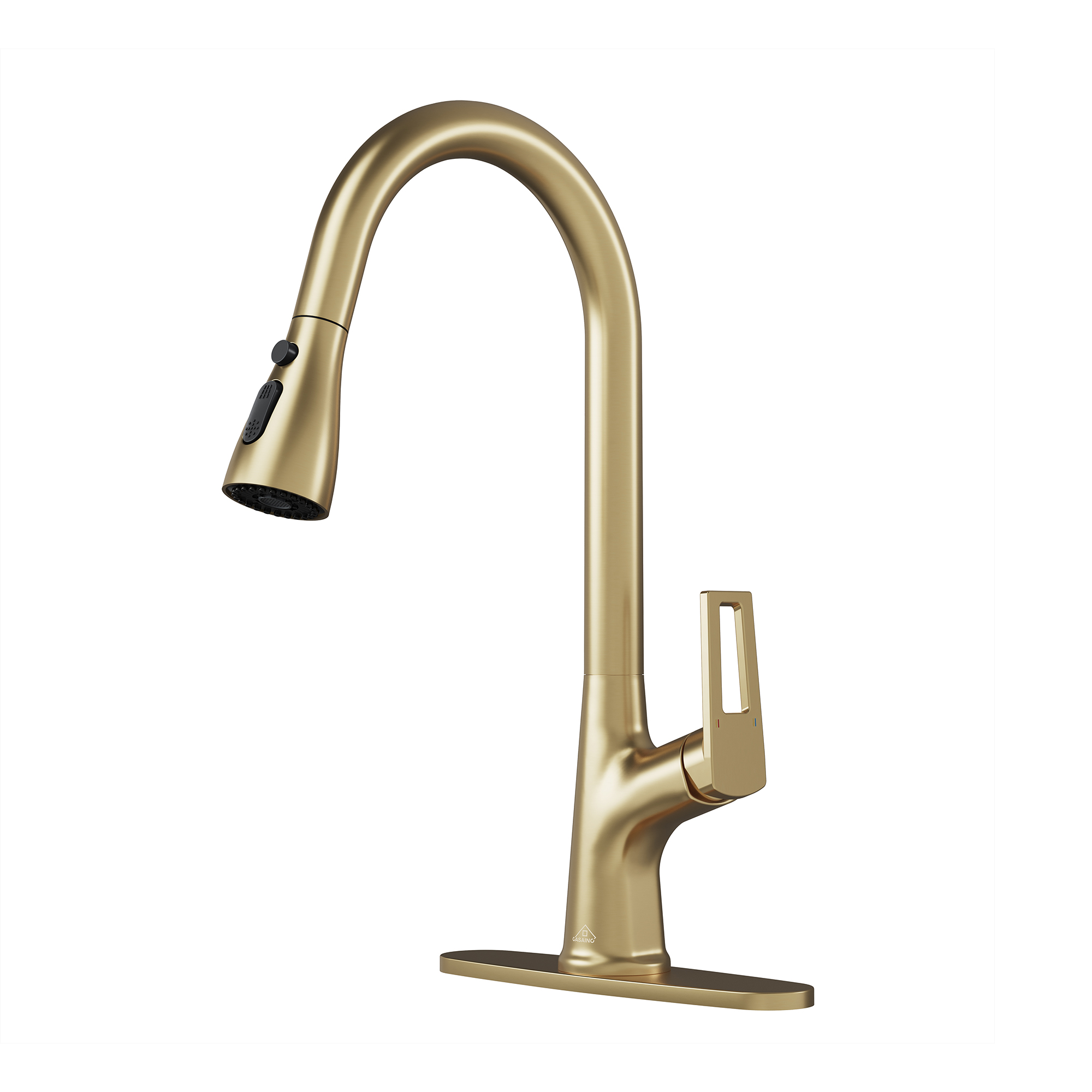 Single-Handle Pull-Out Kitchen Faucet in Brushed Nickel