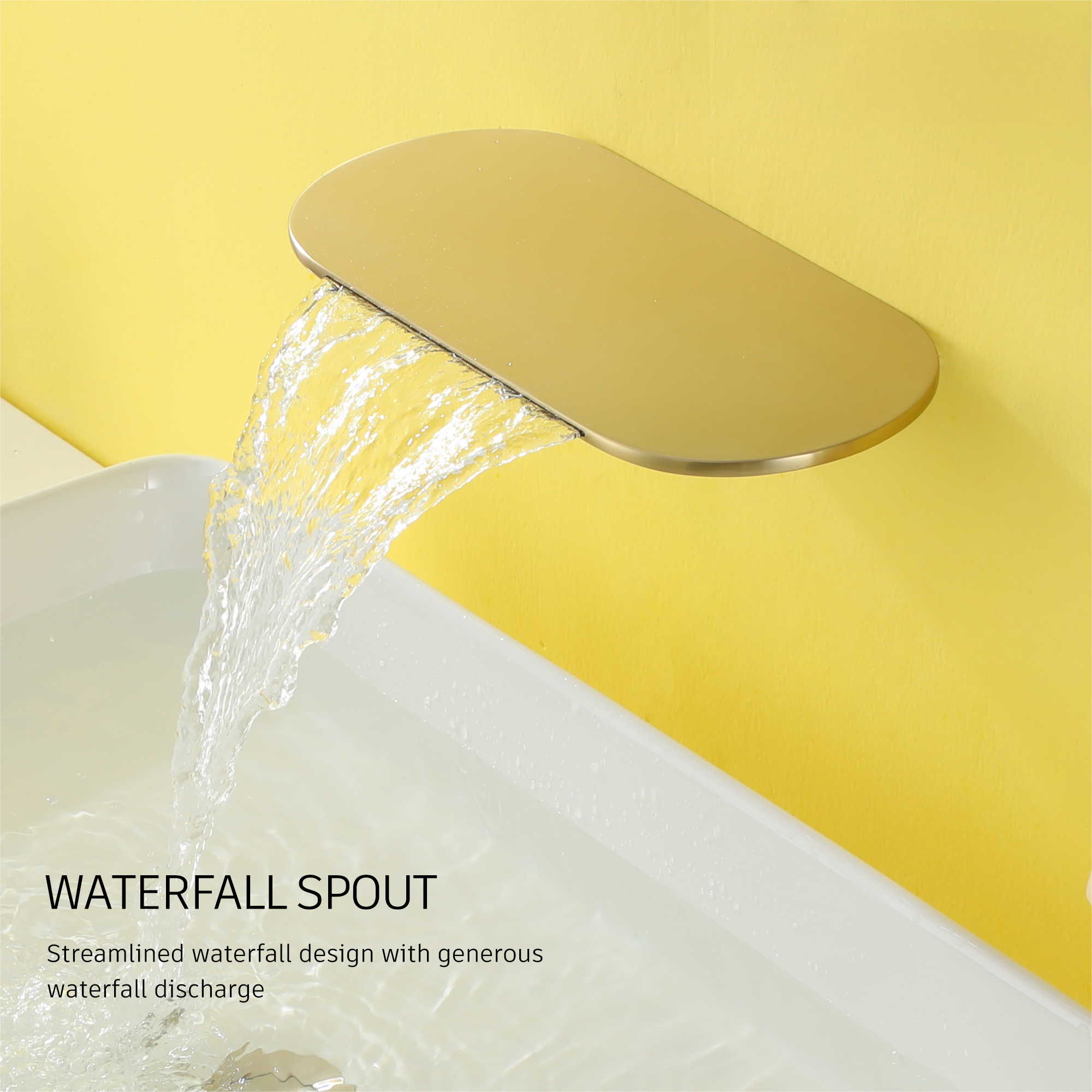 Wall Mounted Single Handle Bathroom Faucet with Oval Platform
