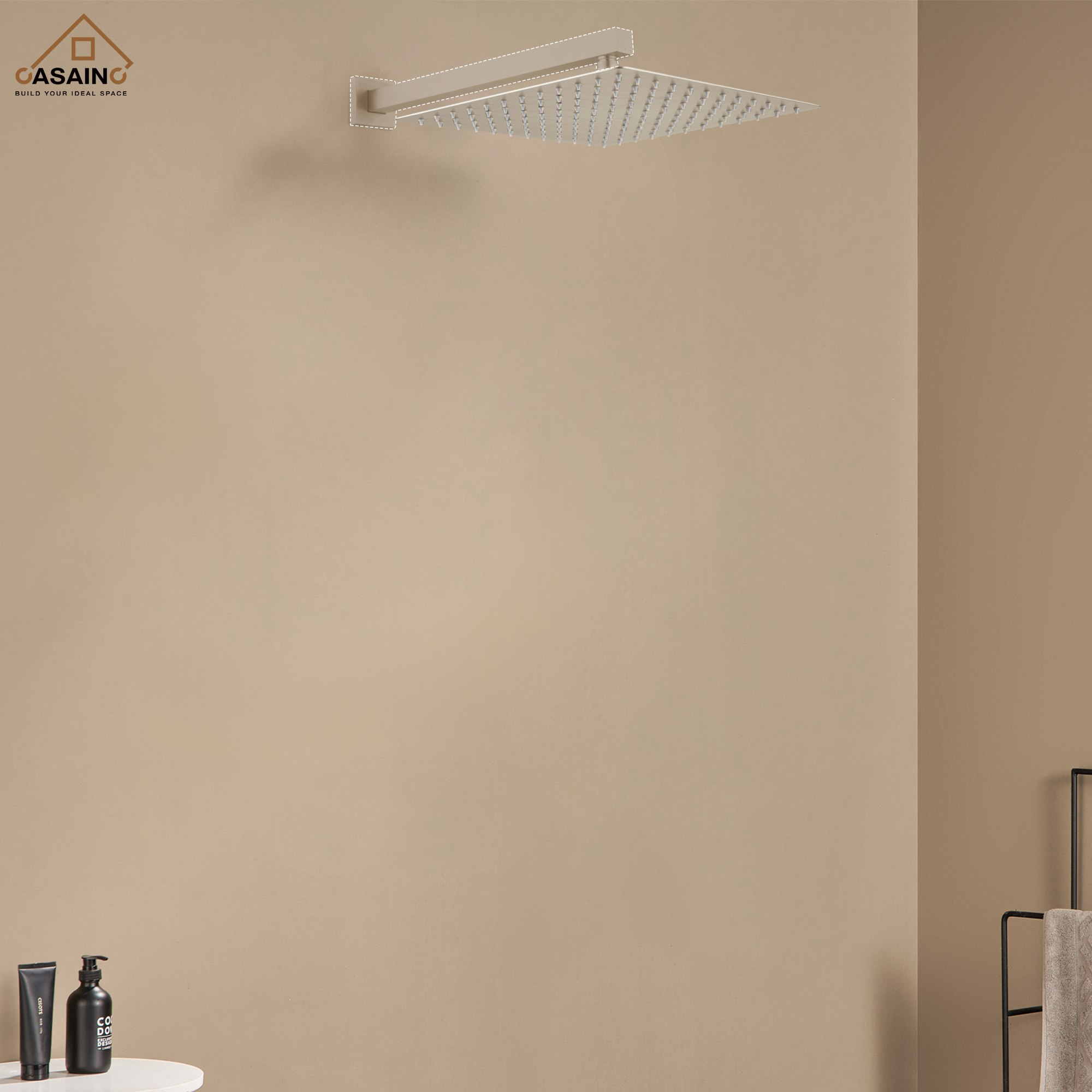 10"/12" Rain Shower Head Stainless Steel Square Showerhead